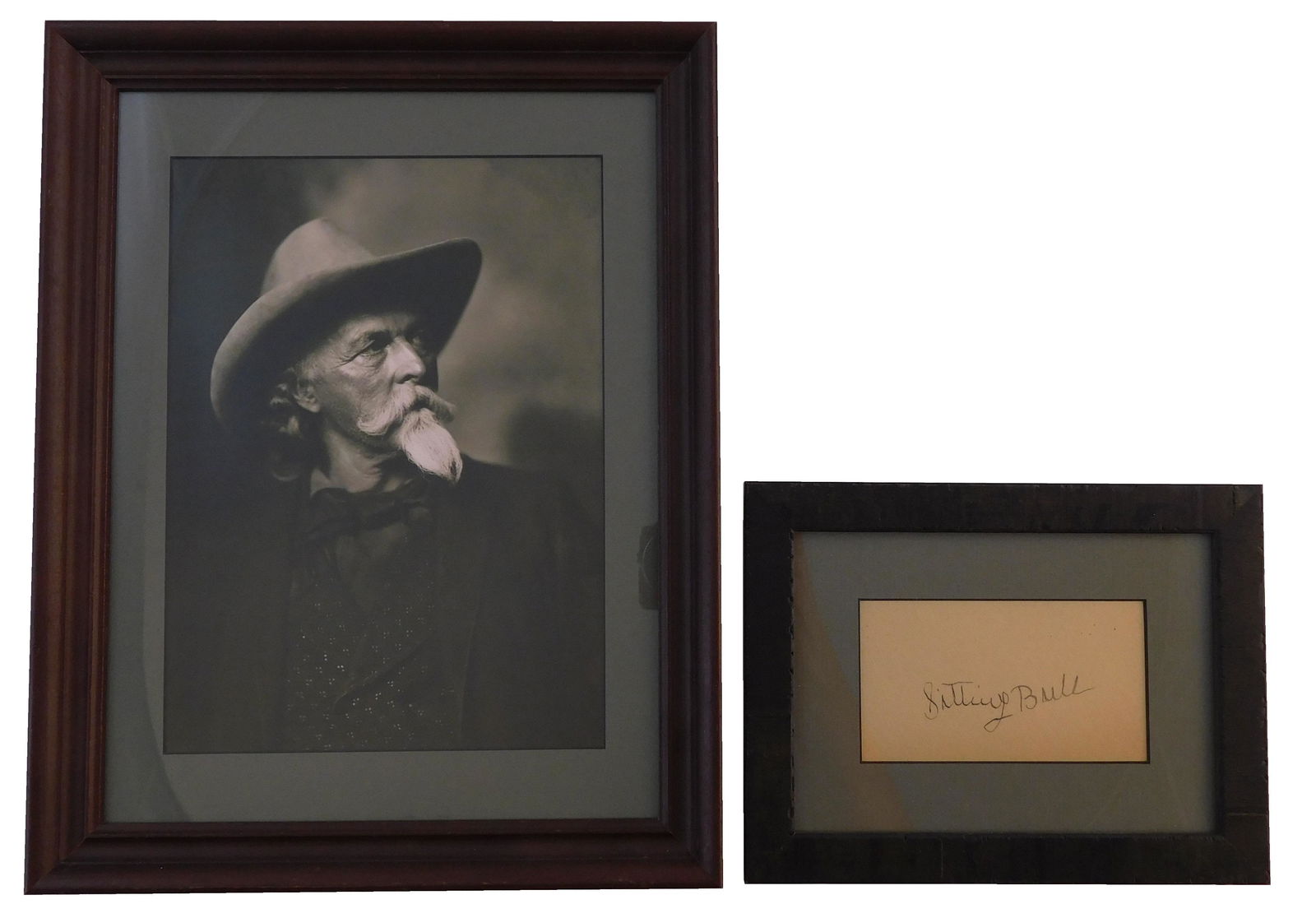 EPHEMERA: Wild West Memorabilia, two framed pieces: (1 of 3)