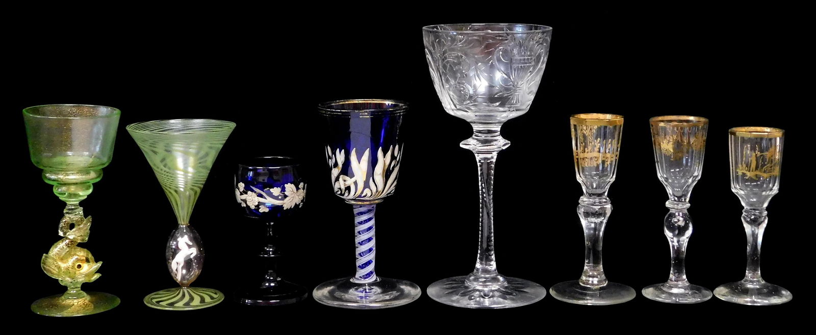GLASS: Mixed assortment of better stemware, eight (1 of 5)