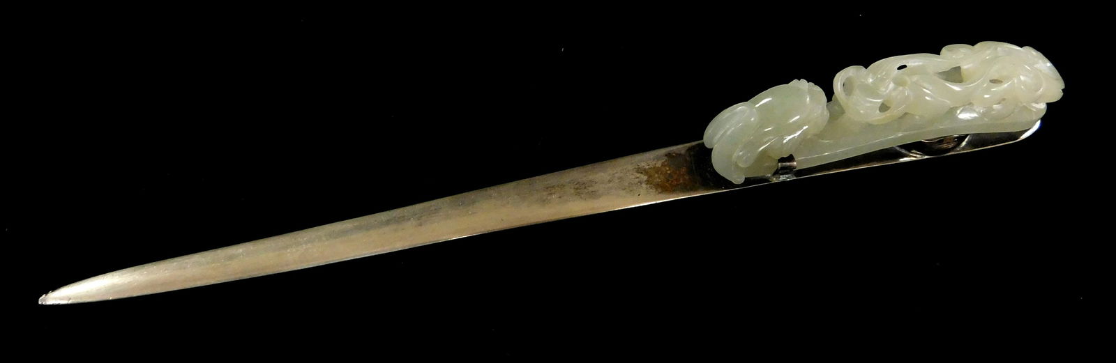 ASIAN: Hardstone buckle, Chinese, possibly 20th C., (1 of 3)