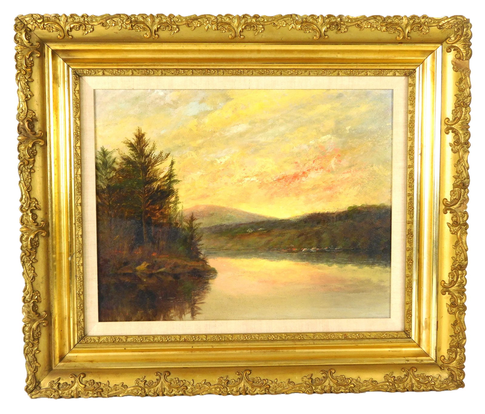 Oil on canvas board landscape, 20th C., verso signed (1 of 3)