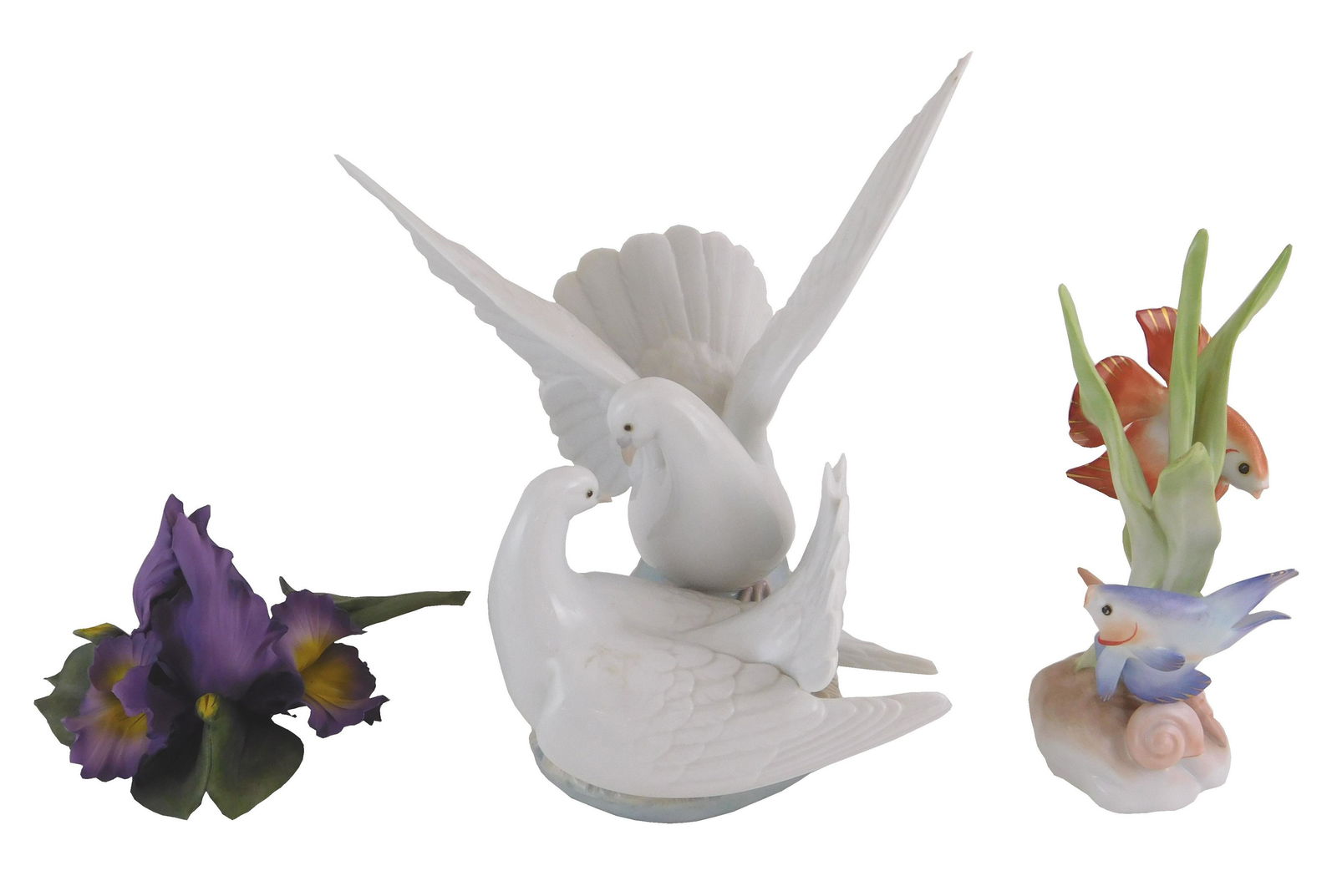 Herend, Lladro, etc., three porcelain figurines, 20th (1 of 3)