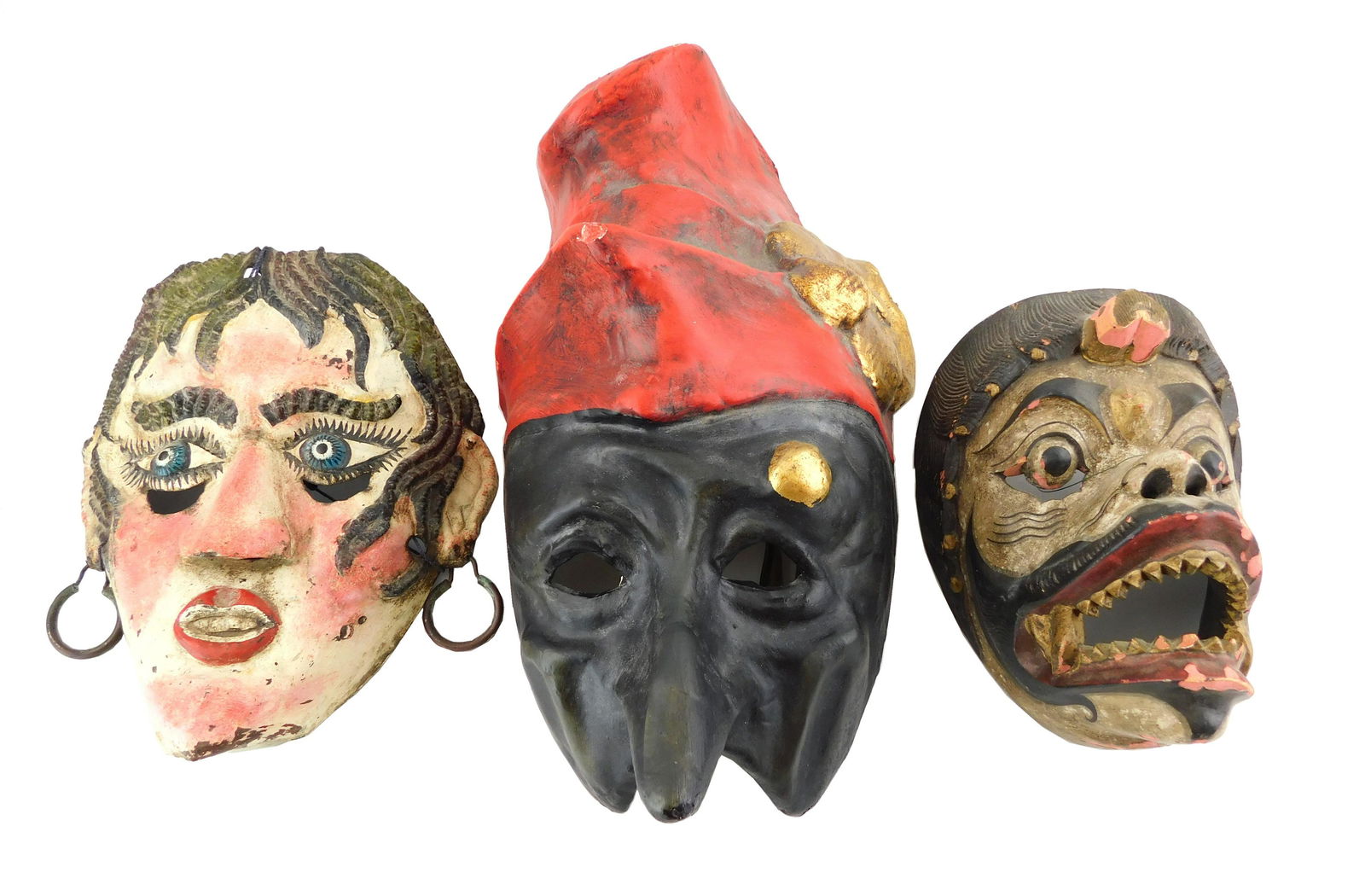 Three assorted masks: Venetian Carnival paper mâché (1 of 4)