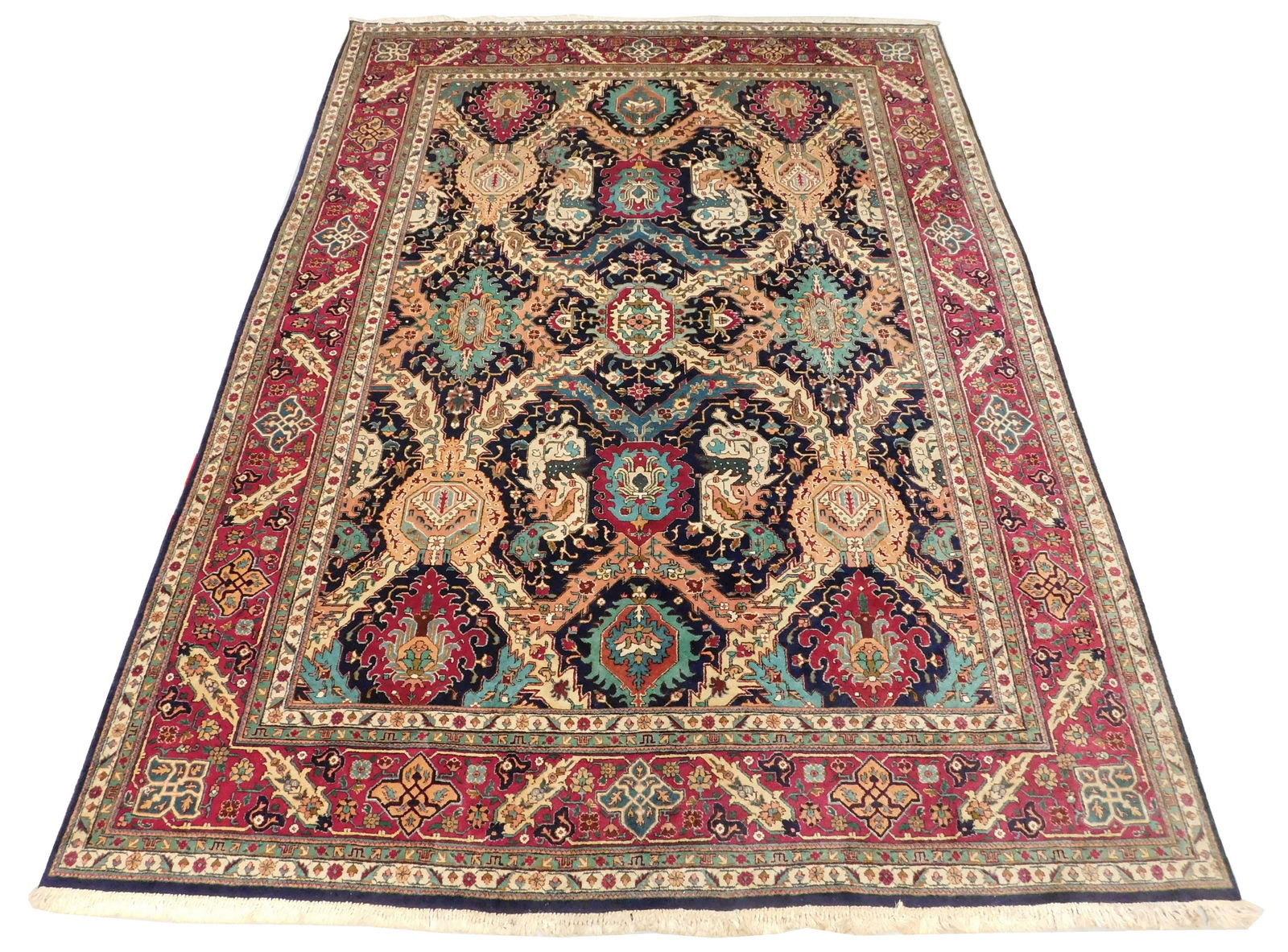 RUG: Modern Persian style rug, 9' 5" x 13', wool on (1 of 4)