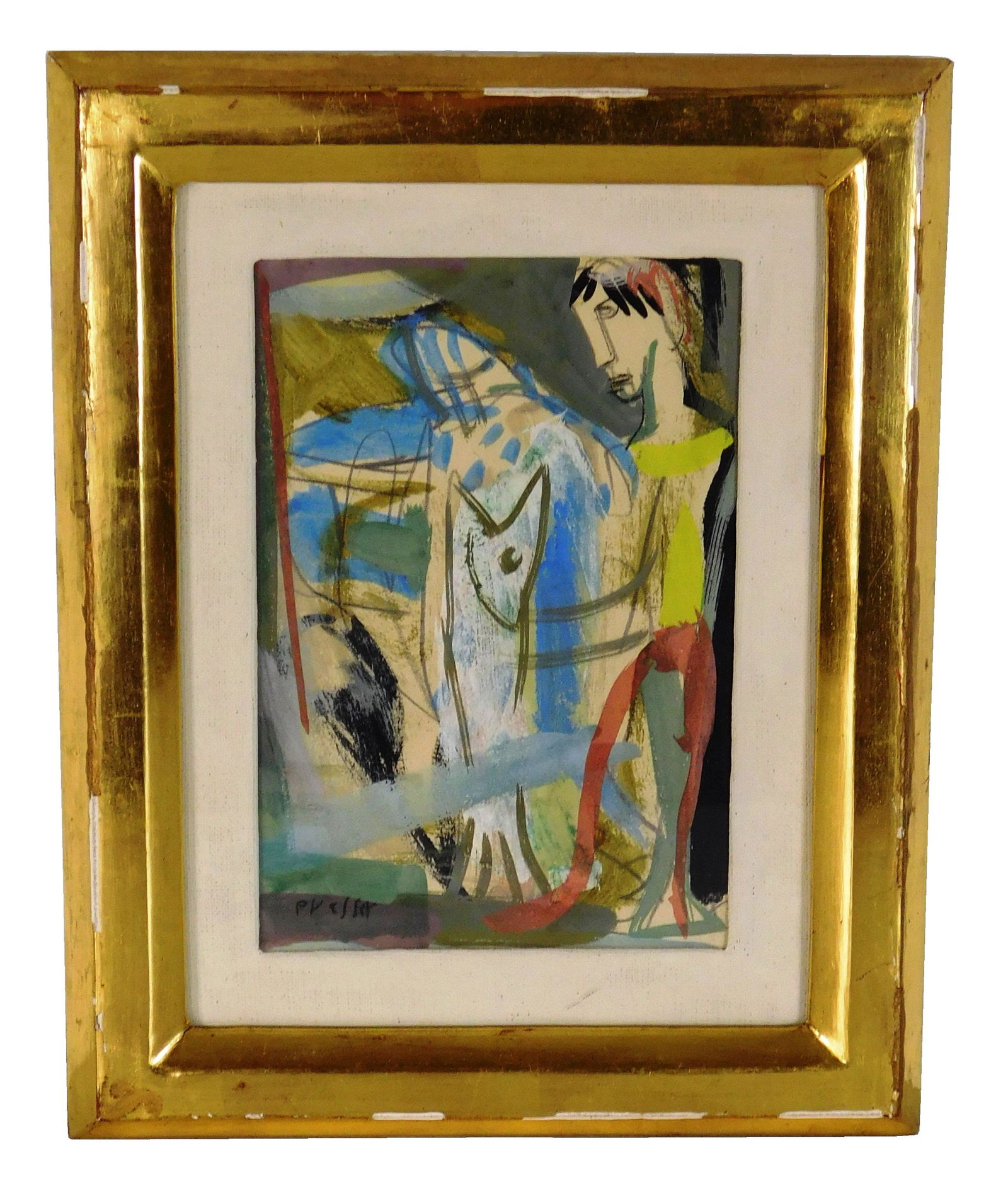 Josef Presser (American, 1907-1967), mixed media, (1 of 4)