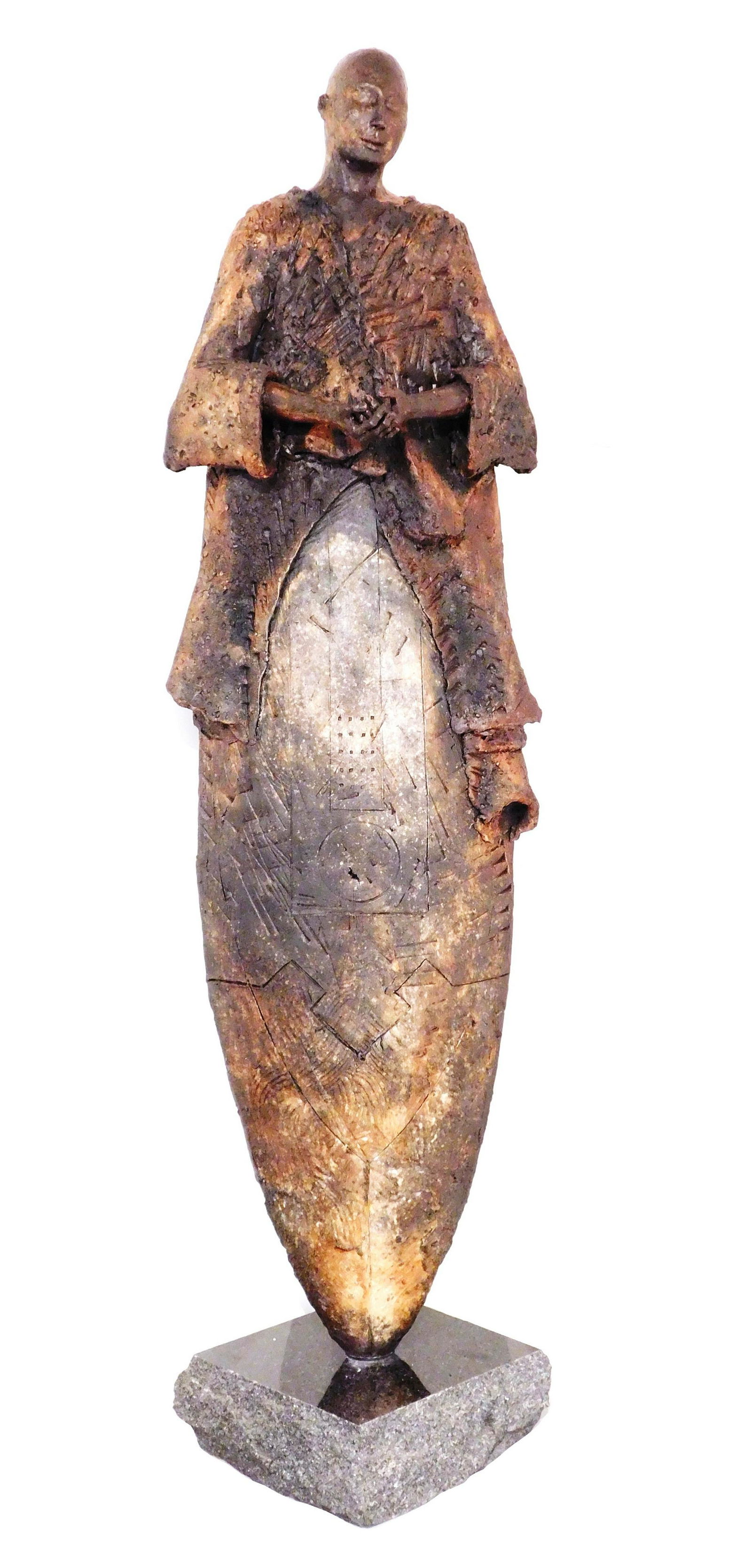 Stephen Olszewski (American, 20th C.), raku fired (1 of 4)