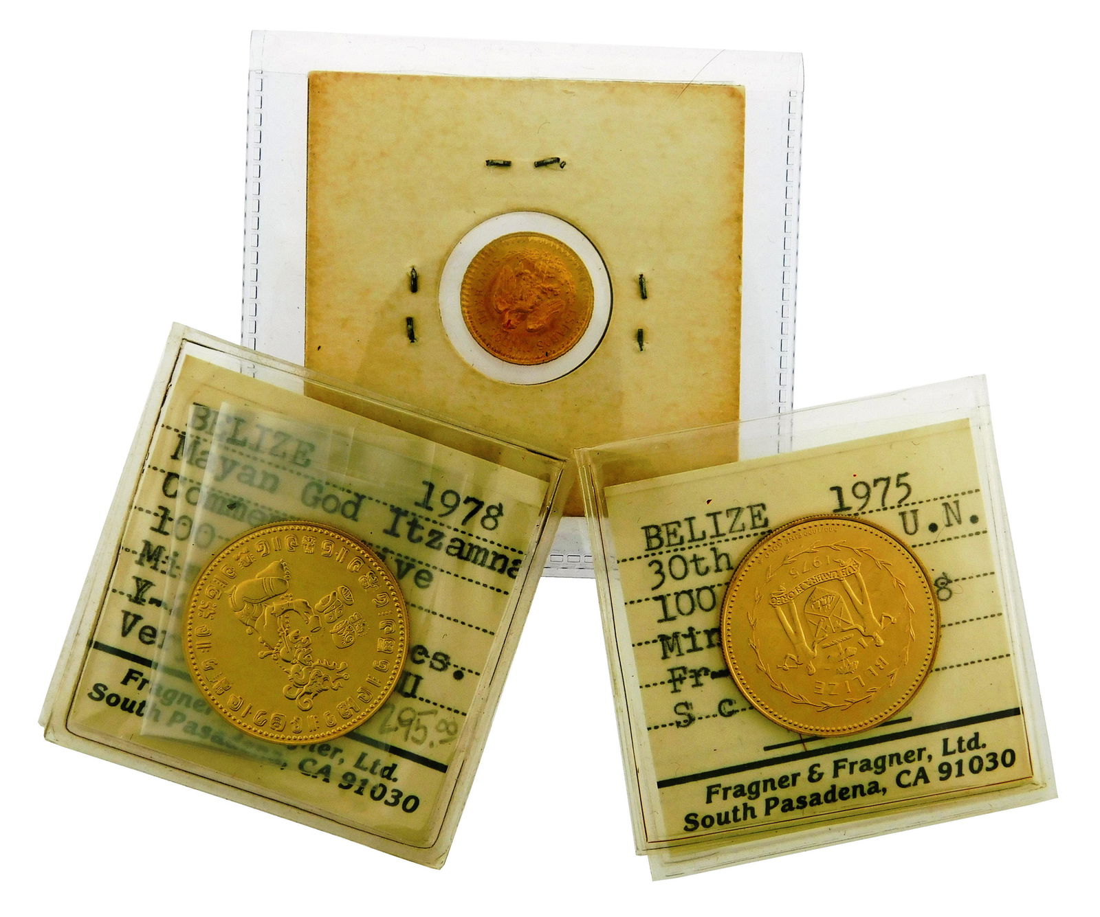 COINS: Lot of three world gold coins. Includes 1945 2 (1 of 3)