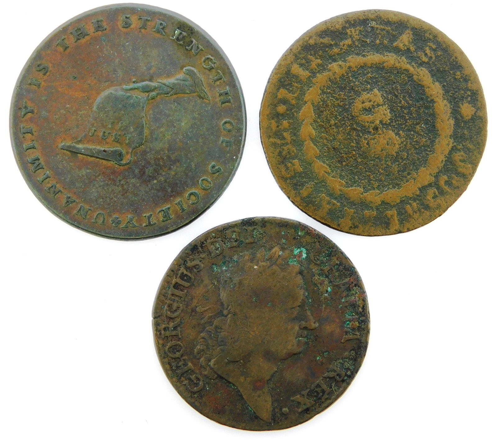 COINS: Lot of 3 US colonial coins. Includes a 1883 Nova (1 of 2)