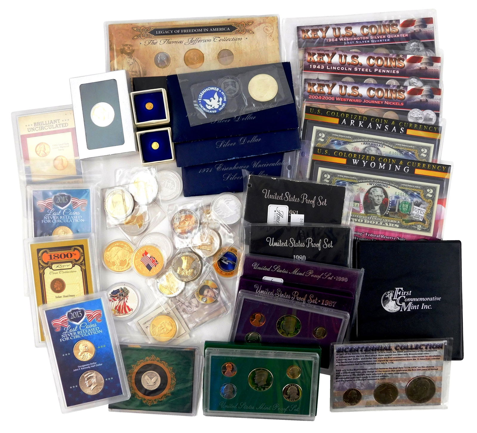 COINS: Five proof sets from the 1980's and 1990's; (1 of 3)