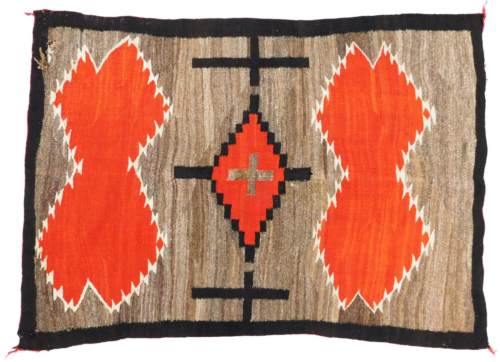RUG: Native American Navajo rug, 5' x 3' 9", wool on (1 of 3)