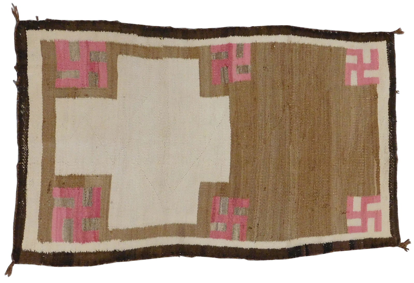 RUG: Native American Navajo rug, 4' 5" x 2' 6", wool on (1 of 2)