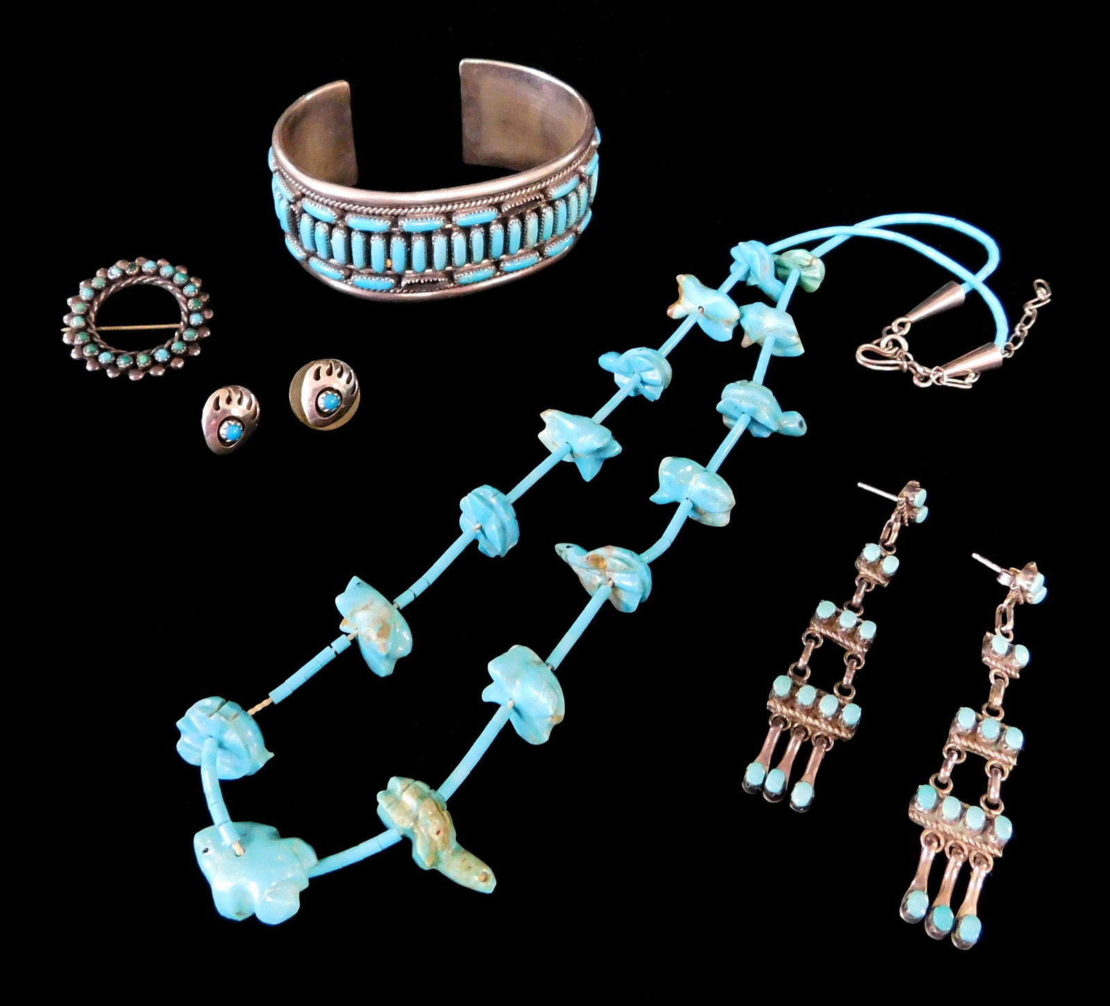 Native American and similar jewelry, five pieces (1 of 2)