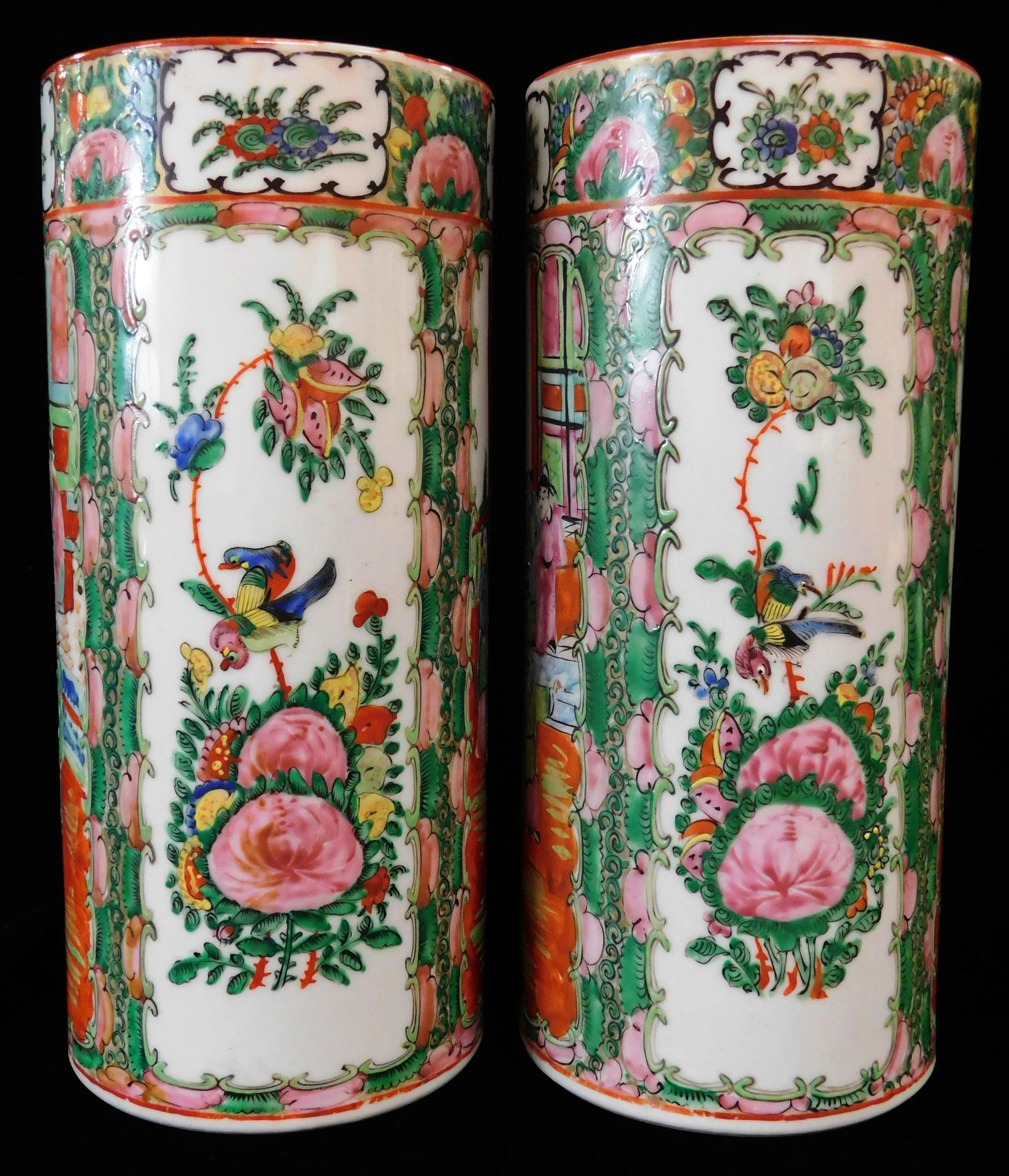 ASIAN: Pair of Chinese Export porcelain vases, 20th C., (1 of 3)