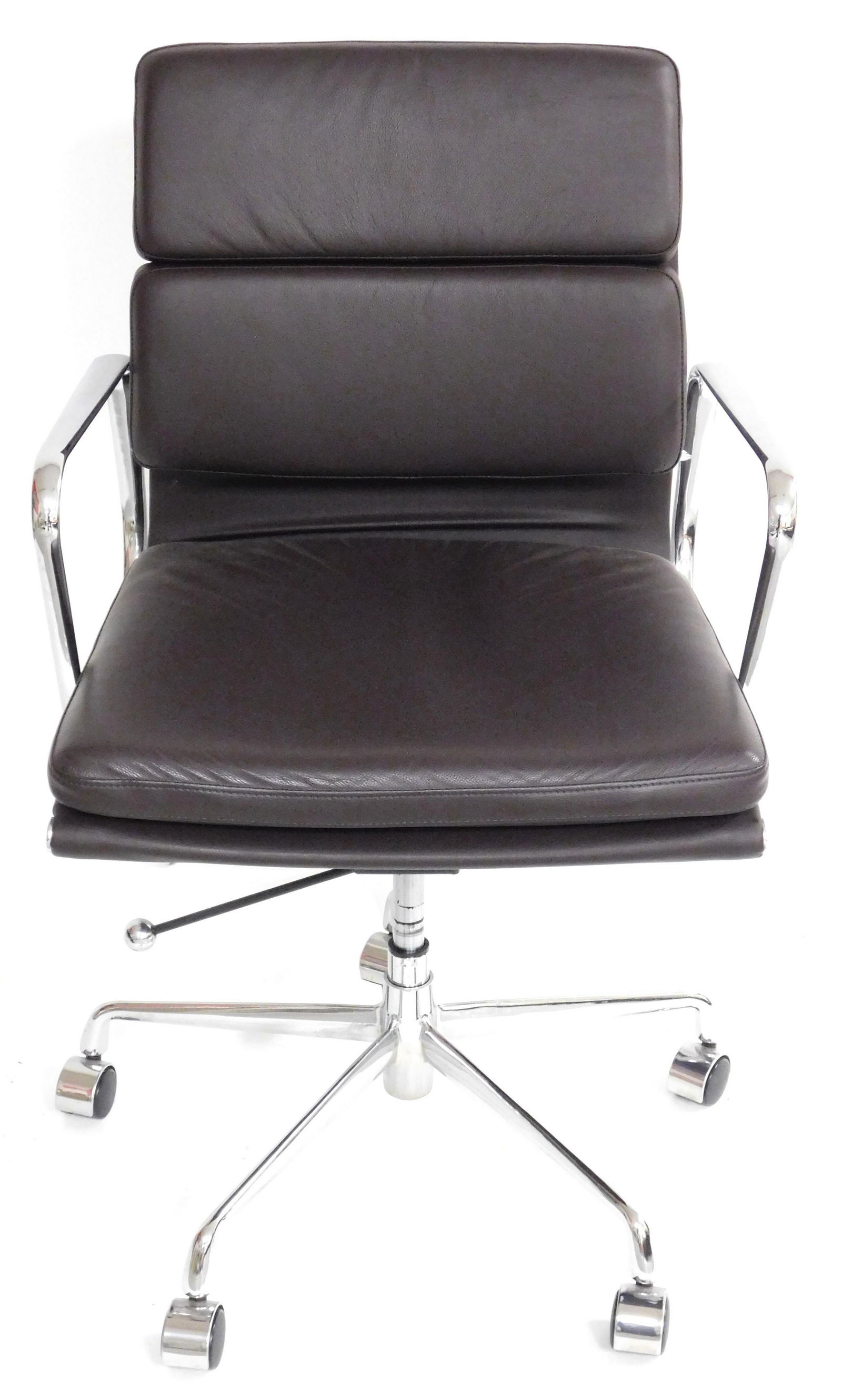Eames design office chair with chrome swivel base, (1 of 3)
