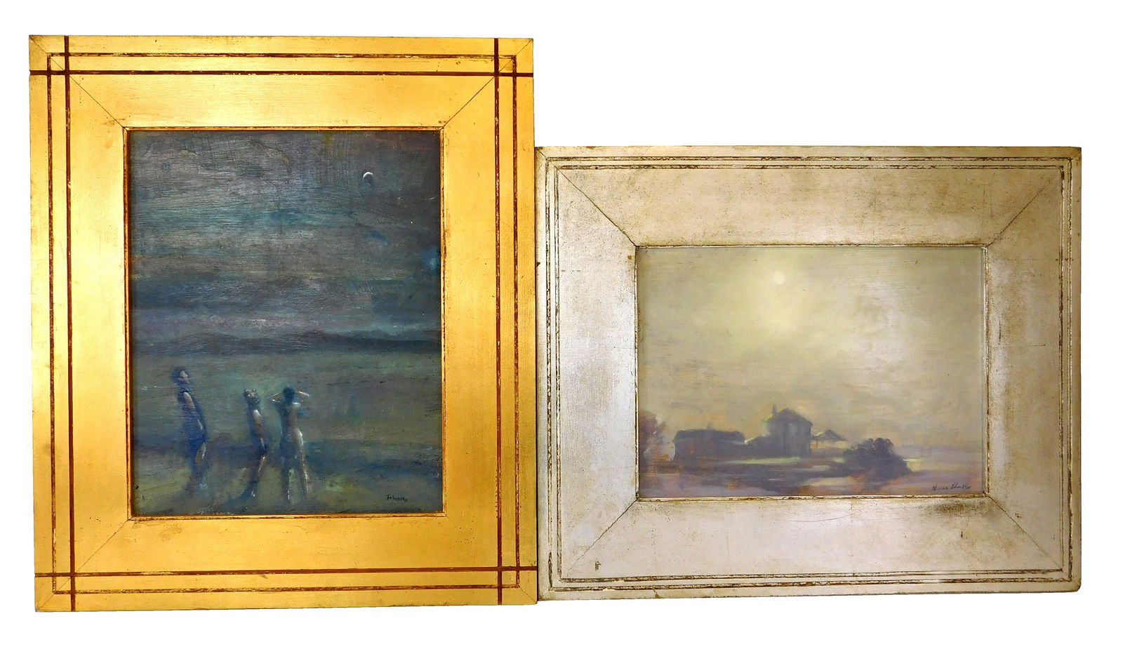 Theodore Tihansky (American, 21st C., Maine), two oils (1 of 5)