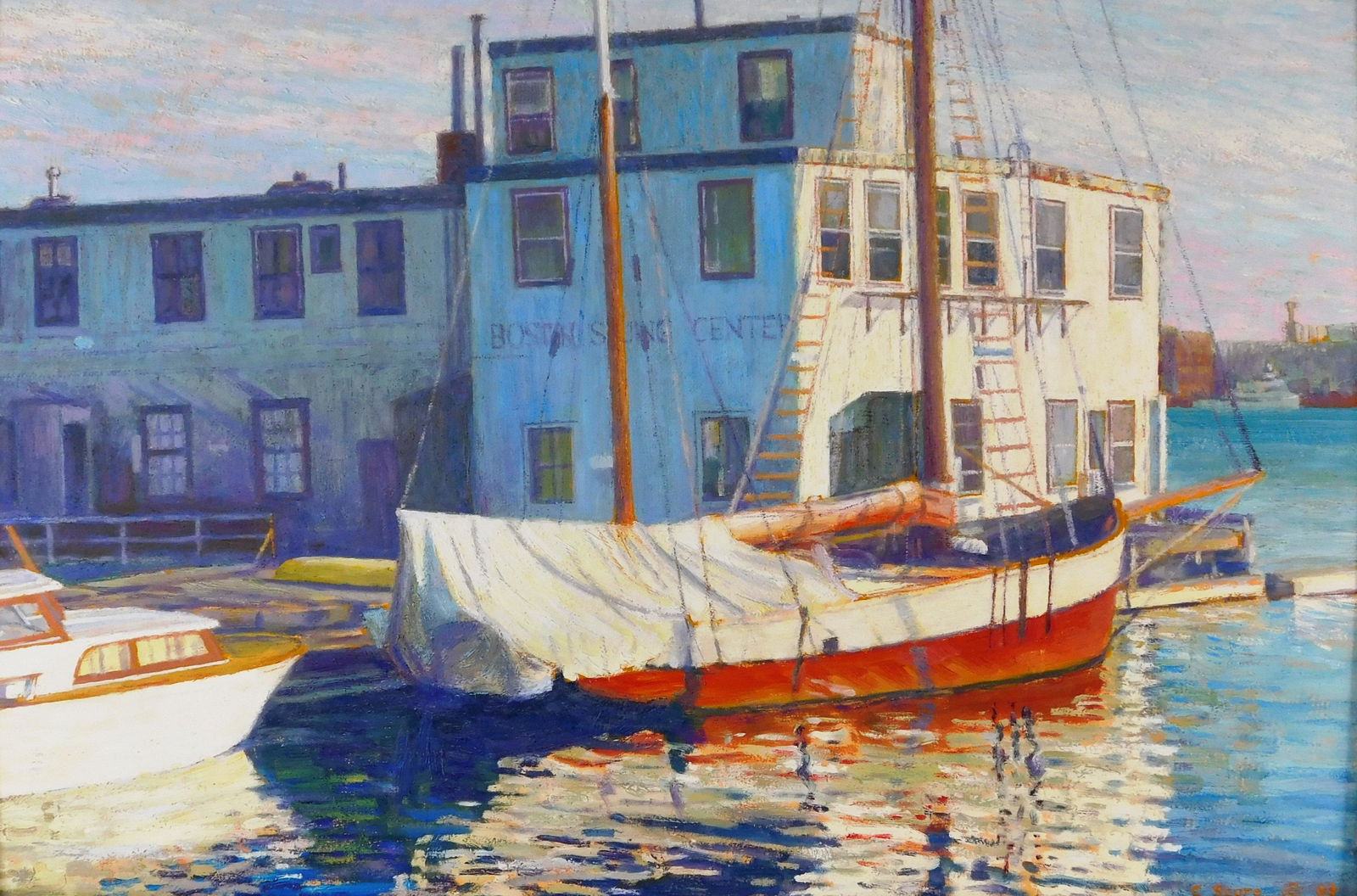 Clyde Score (American, 20th C.), "Boston Harbor", 1983, (1 of 3)