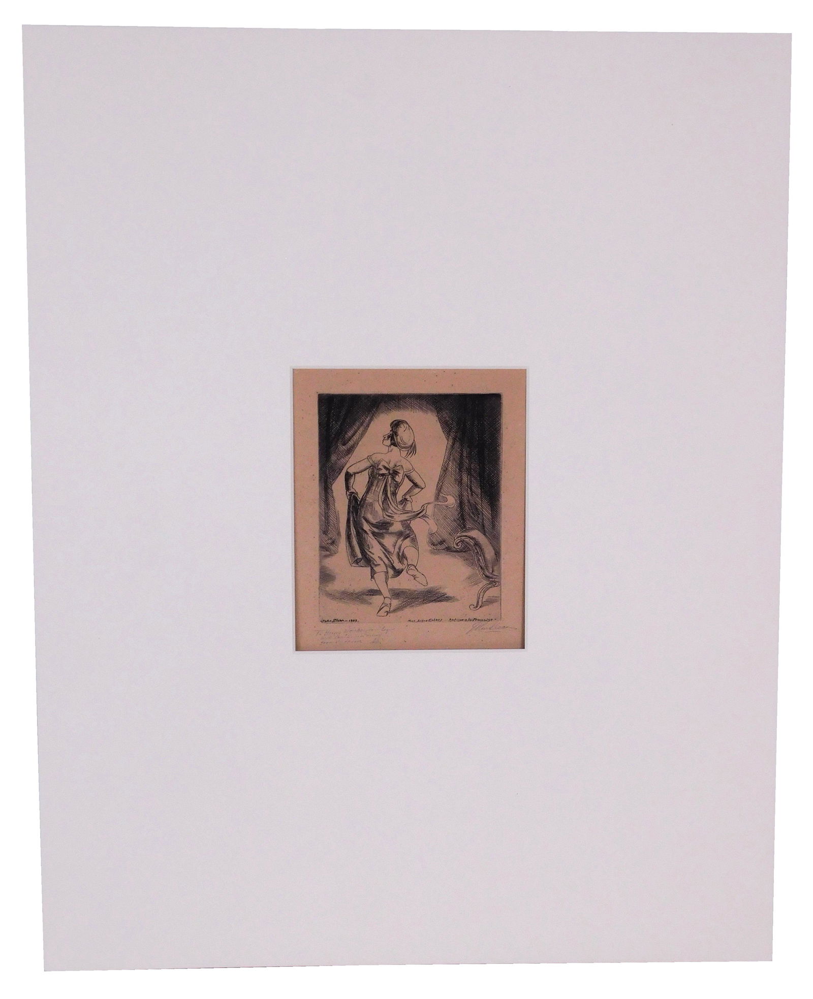 John Sloan (American, 1871-1951), "Antique Ã  la (1 of 3)