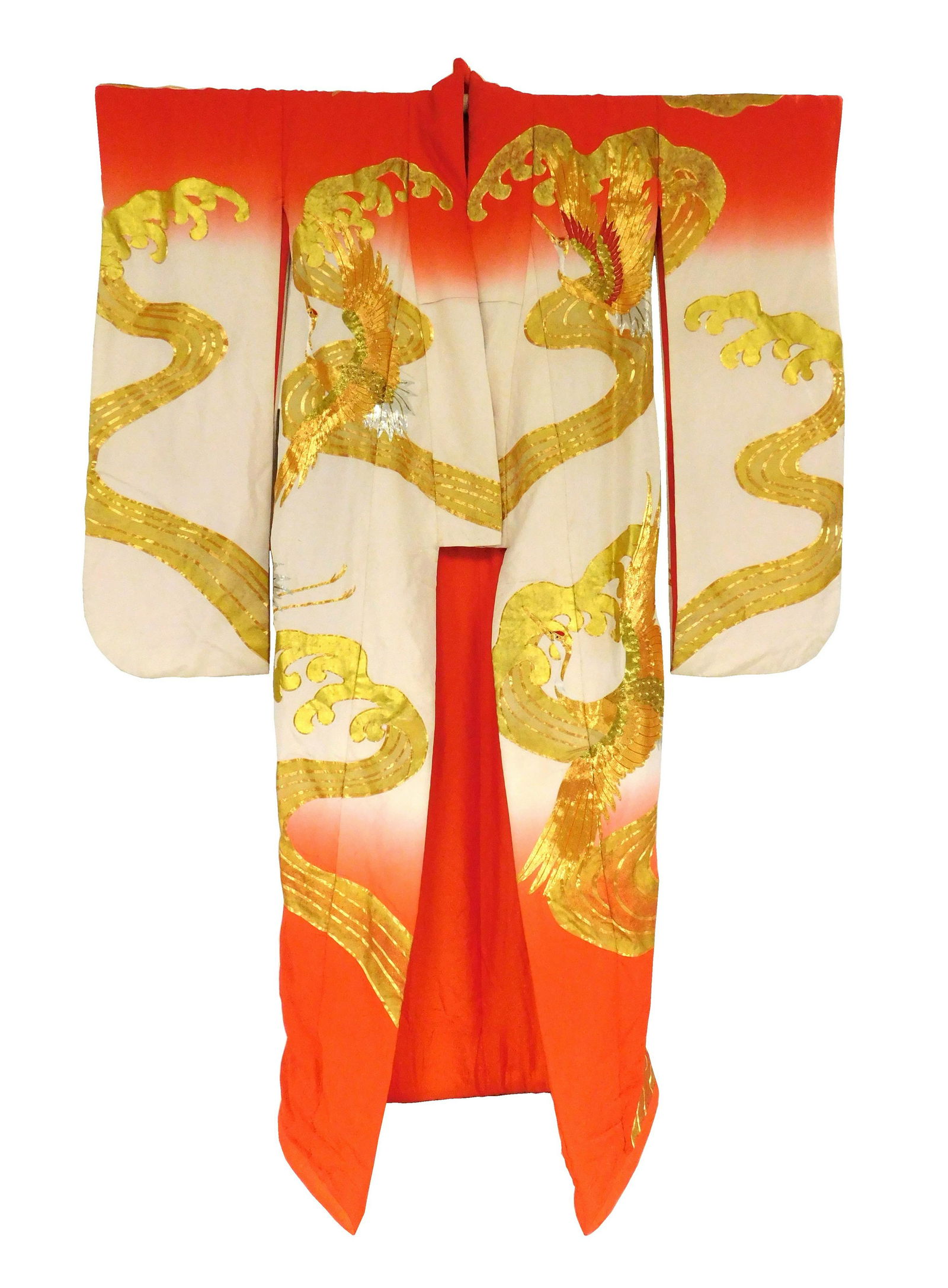 ASIAN: Japanese kimono, 20th C., possibly wedding (1 of 6)