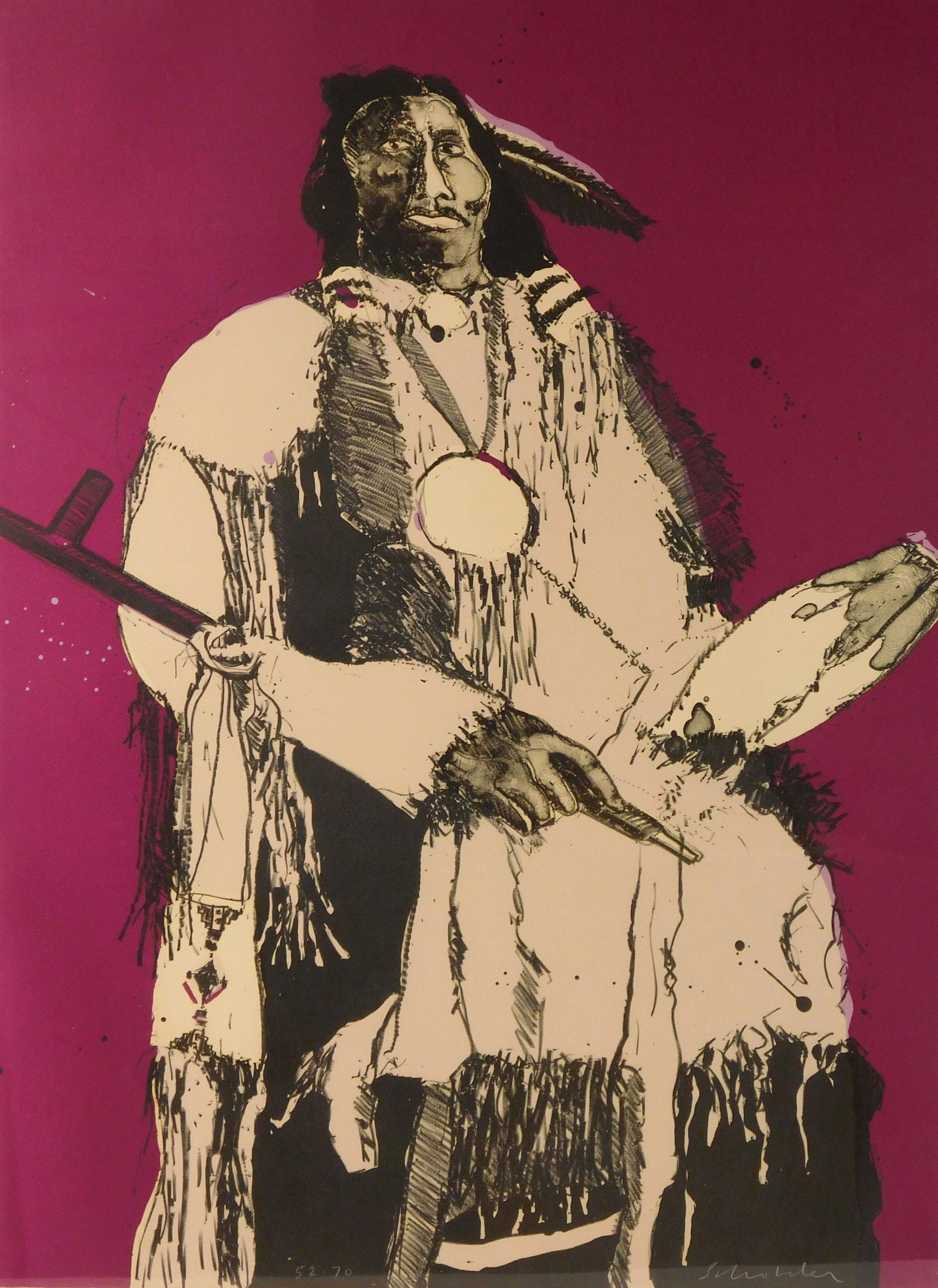 Fritz Scholder (Native American, 1937-2005) lithograph, (1 of 4)