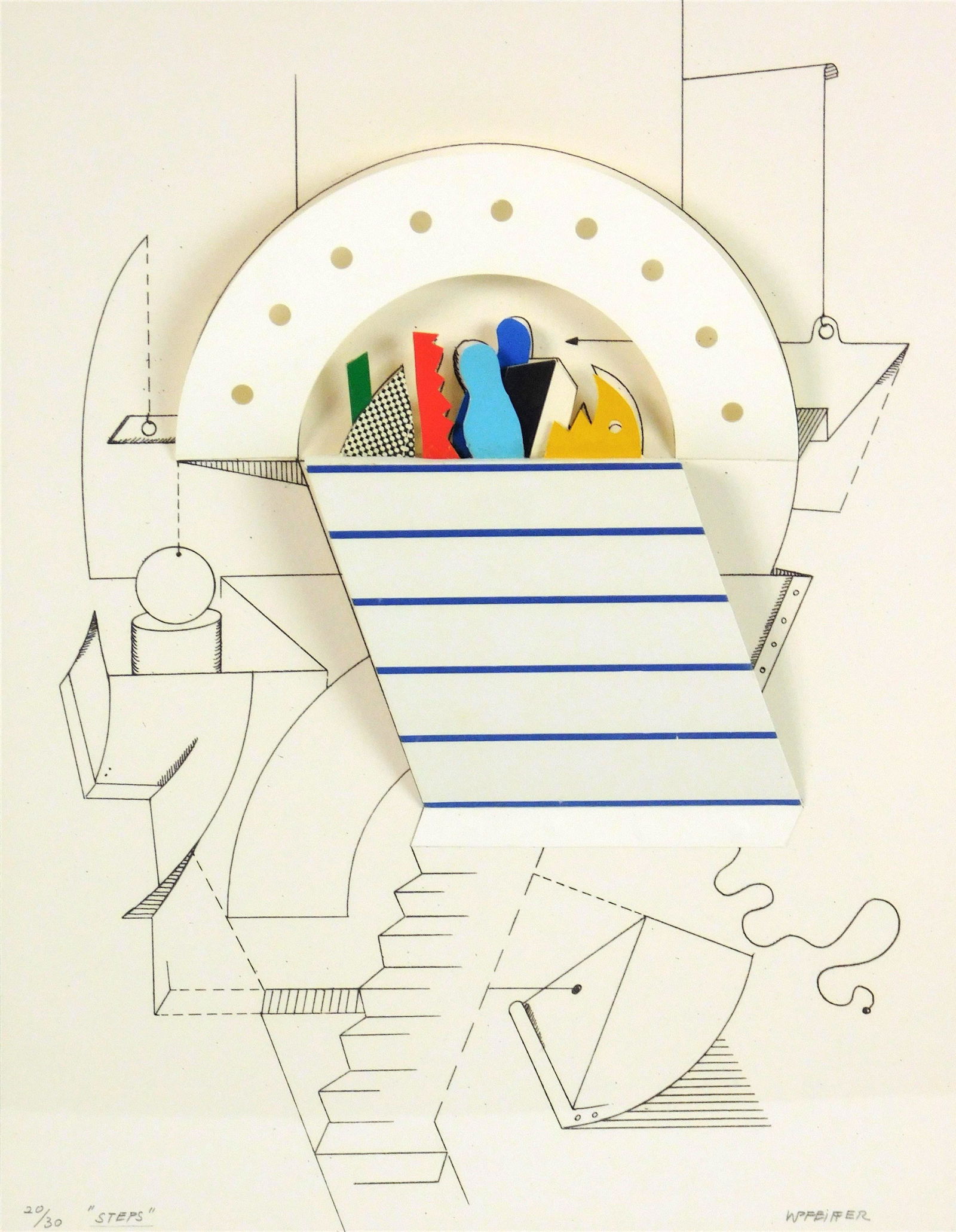 Werner Pfeiffer (German/American, b. 1937), "Steps", (1 of 5)