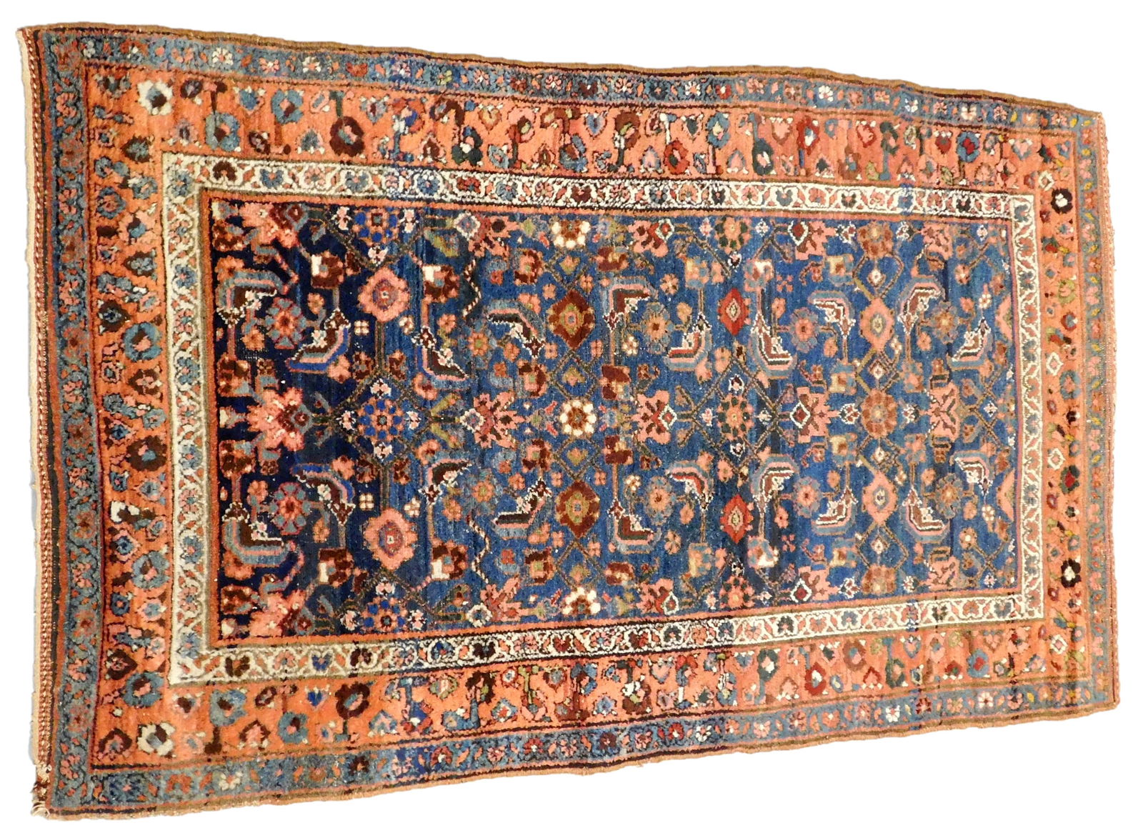RUG: Antique Persian Kurd/Hamadan, 6'4" x 3'8", wool on (1 of 4)
