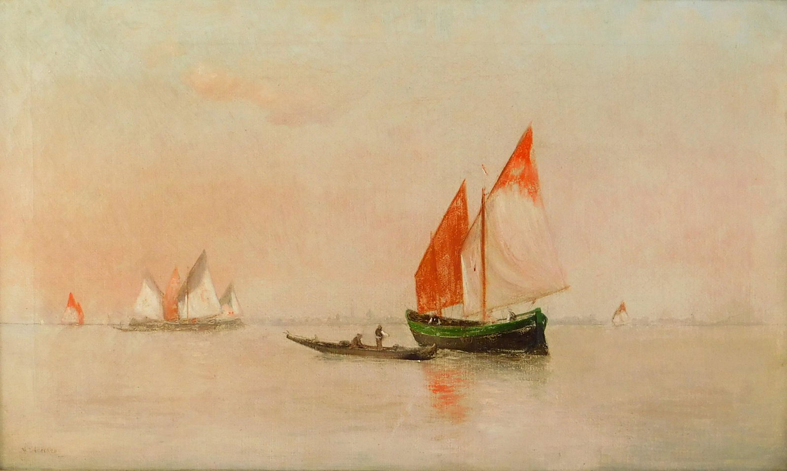 Warren Sheppard (American, 1858-1937), oil on canvas, (1 of 3)