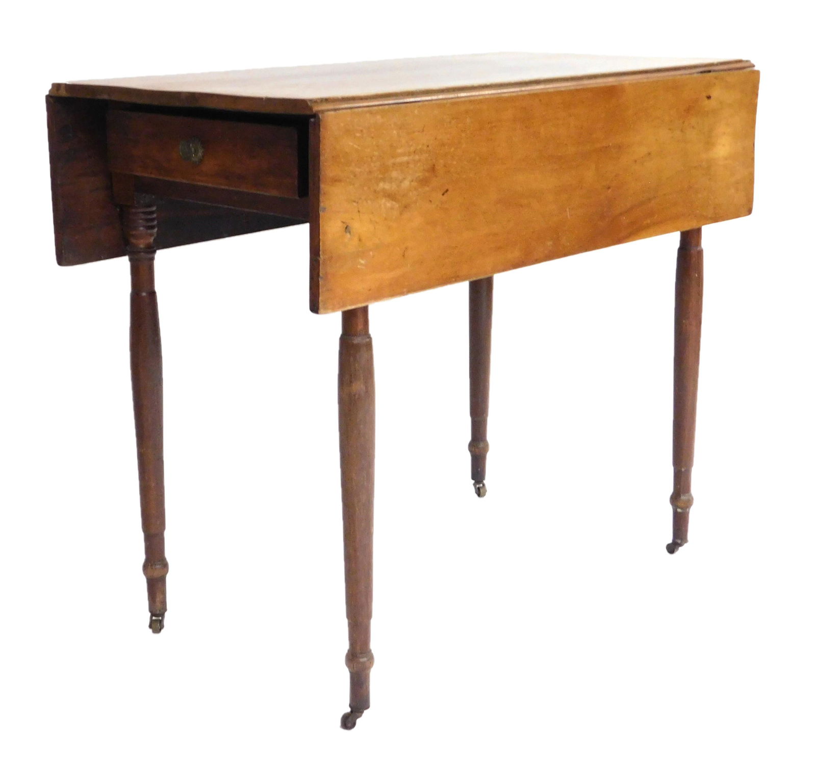 Pembroke drop leaf table, American, early 19th C., (1 of 3)