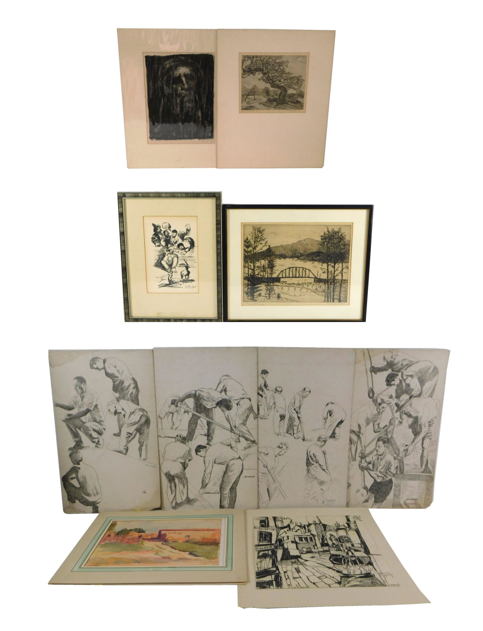 Ten works on paper, including: Pop (George Overbury) (1 of 8)