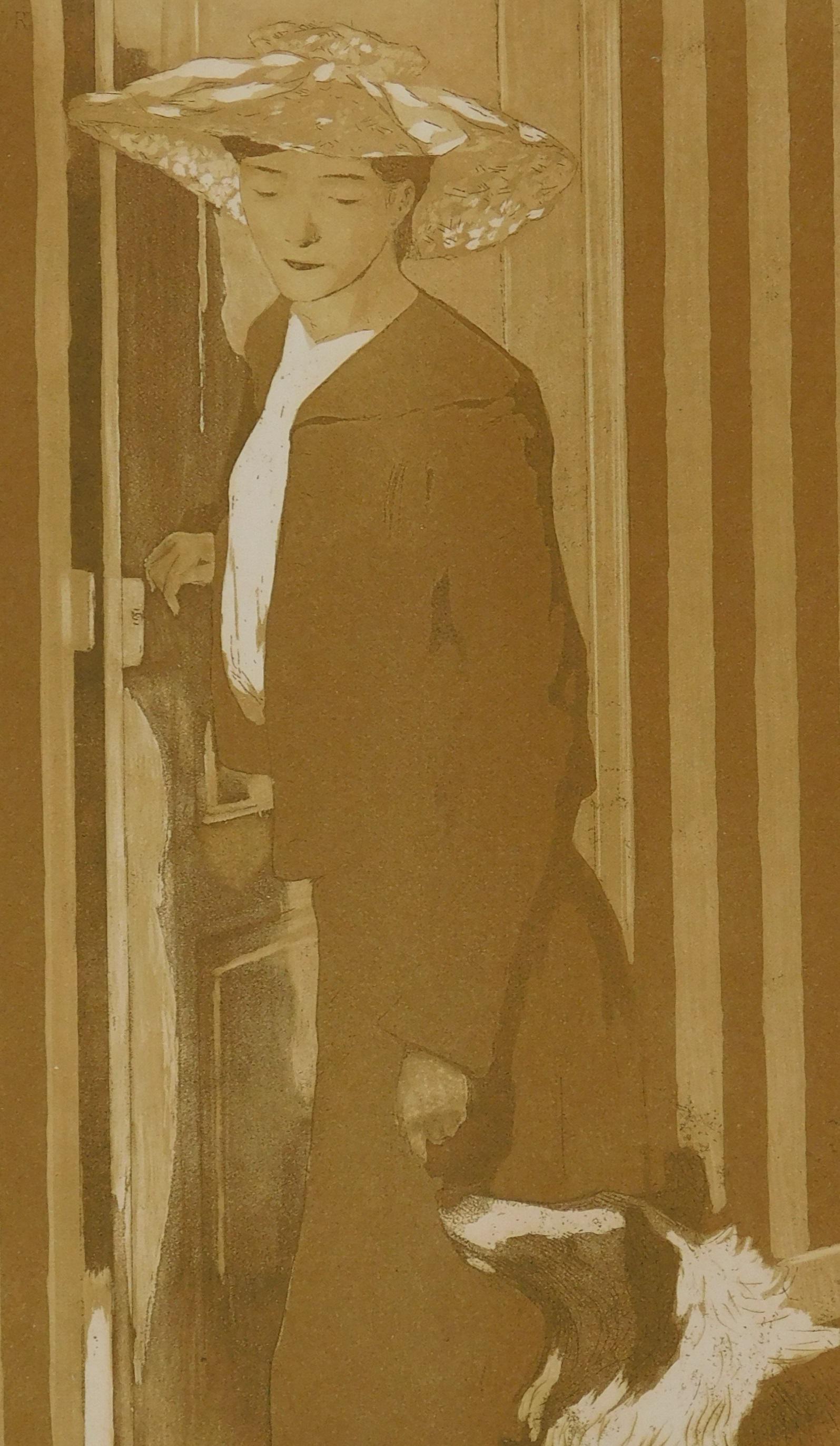 Raoul du Gardier (France) 1871-1952. Départ pour: Raoul du Gardier (France) 1871-1952. Départ pour la promenade. Etchng and aquatint, 1905. Ref: Not in IFF. Ed: As published in La Revue de l'art ancien et moderne. Printed in colors on sturdy cre