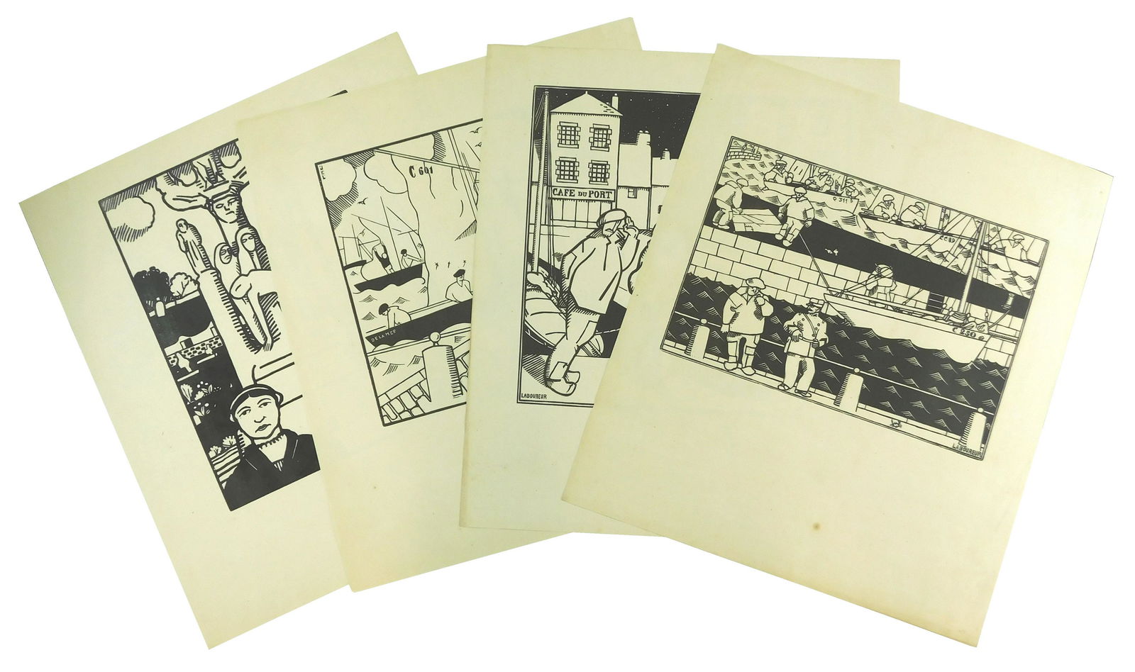 Jean-Emile Laboureur (France) 1877-1943. QUATRE IMAGES (1 of 12)