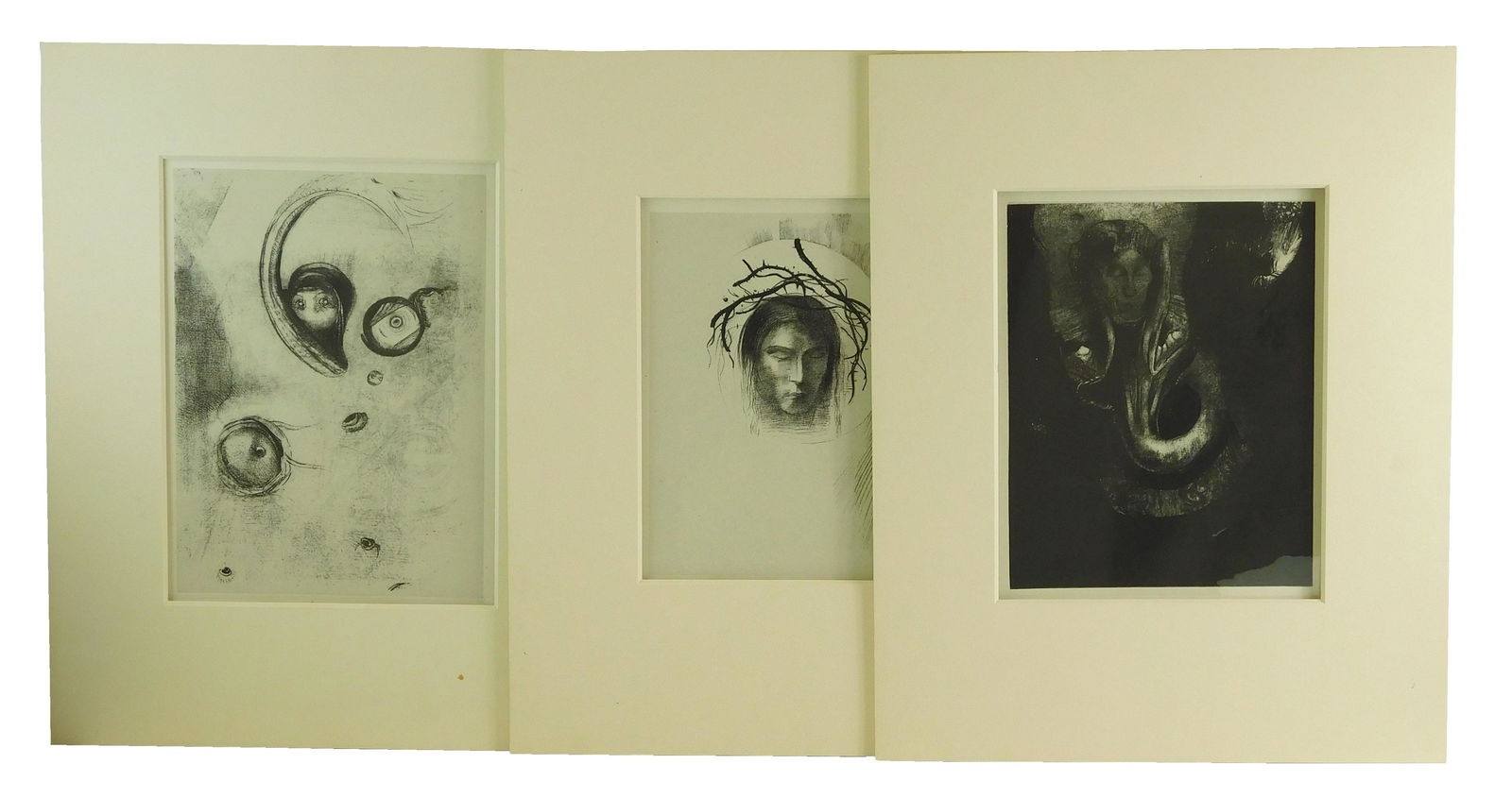 Odilon Redon (France) 1840-1916 Et que des yeux sans: Odilon Redon (France) 1840-1916 Et que des yeux sans tête flottait comme des mollusques. Lithograph, 1896. Mellerio 146. From the series La Temptation de Saint-Antoine. Plate 13. (Gustave Flauber