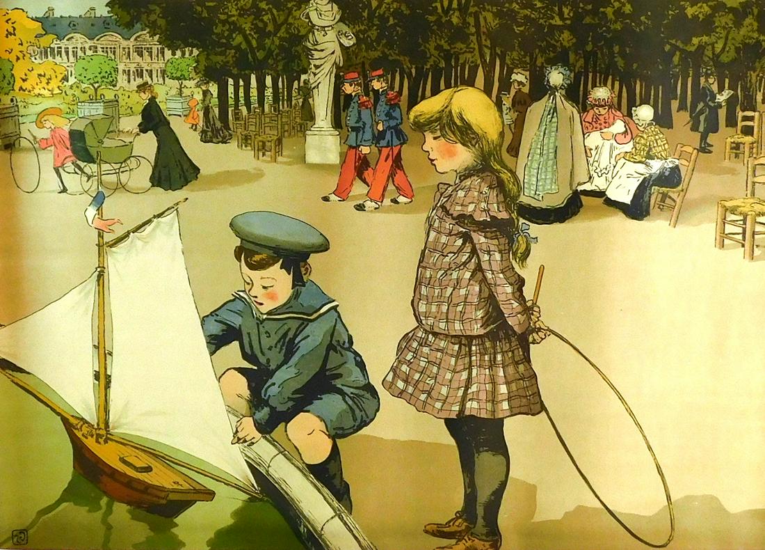 Abel Truchet (France) 1857-1918. Aux Tuilleries. (1 of 7)