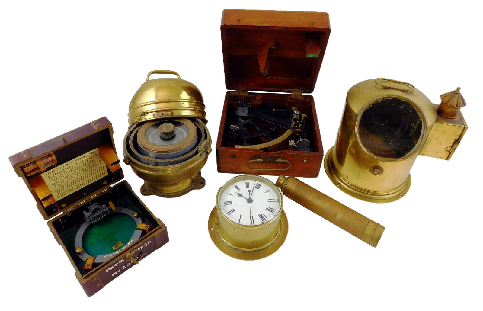 Six pieces of nautical equipment, 19th/20th C., (1 of 8)
