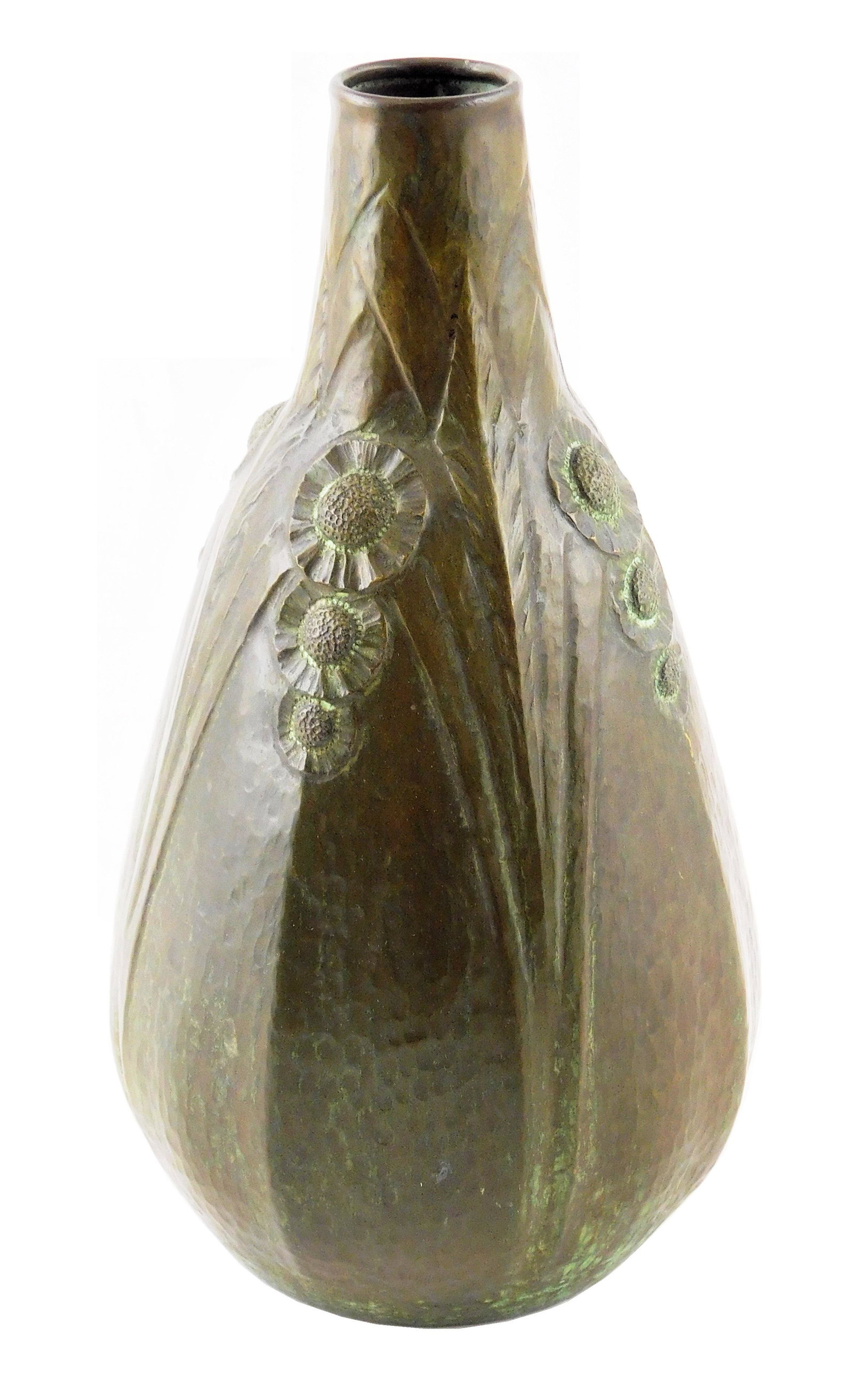 Leon Provins (Belgium, 1873-1943), hammered copper Art (1 of 2)