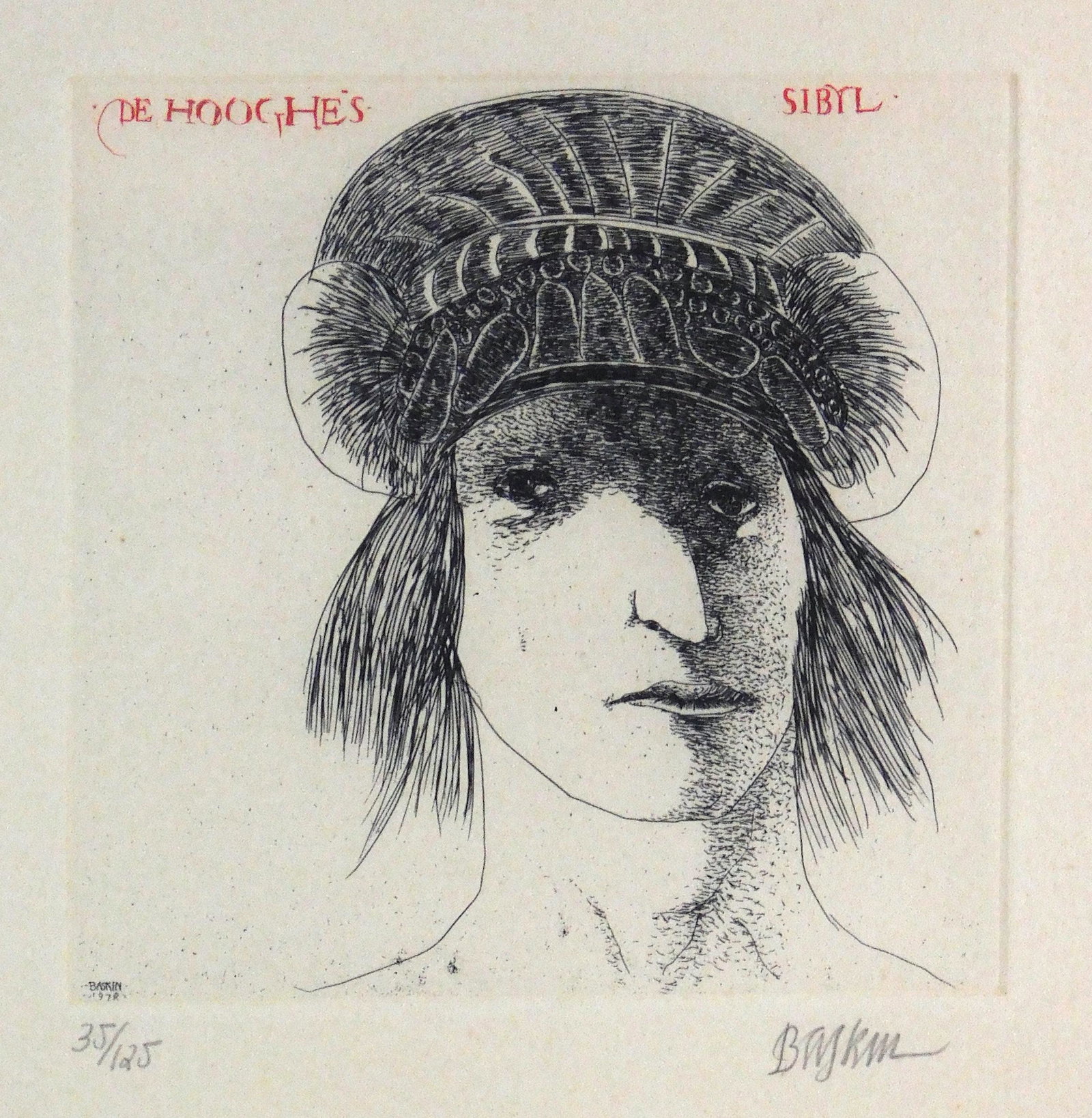 Leonard Baskin (United States, 1922-2000), "De Hooghe's (1 of 5)