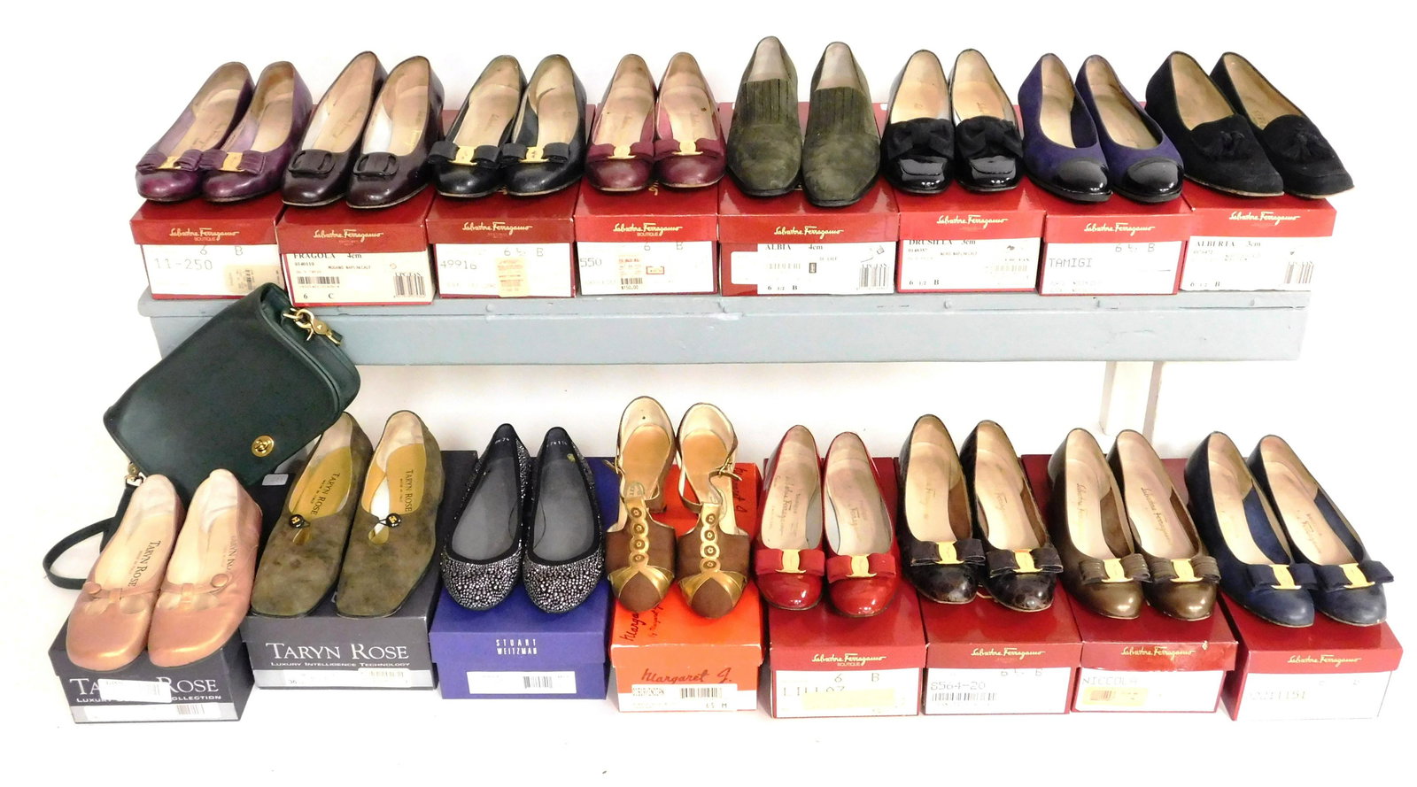 Vintage women's shoes and Coach purse, sixteen pairs of (1 of 4)