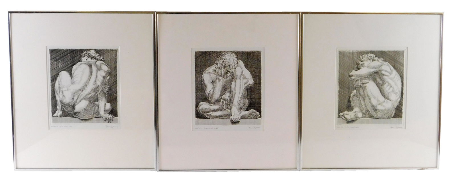 Paul Cadmus (American, 1904-1999), "Nudo #1, #2, #3", (1 of 16)