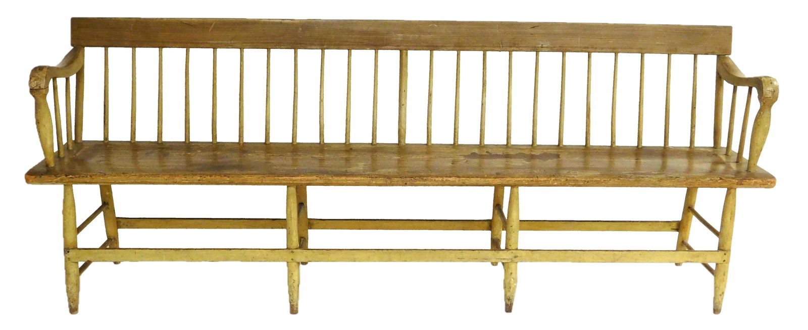 Windsor Deacon's bench, American, 19th C., wood with (1 of 5)
