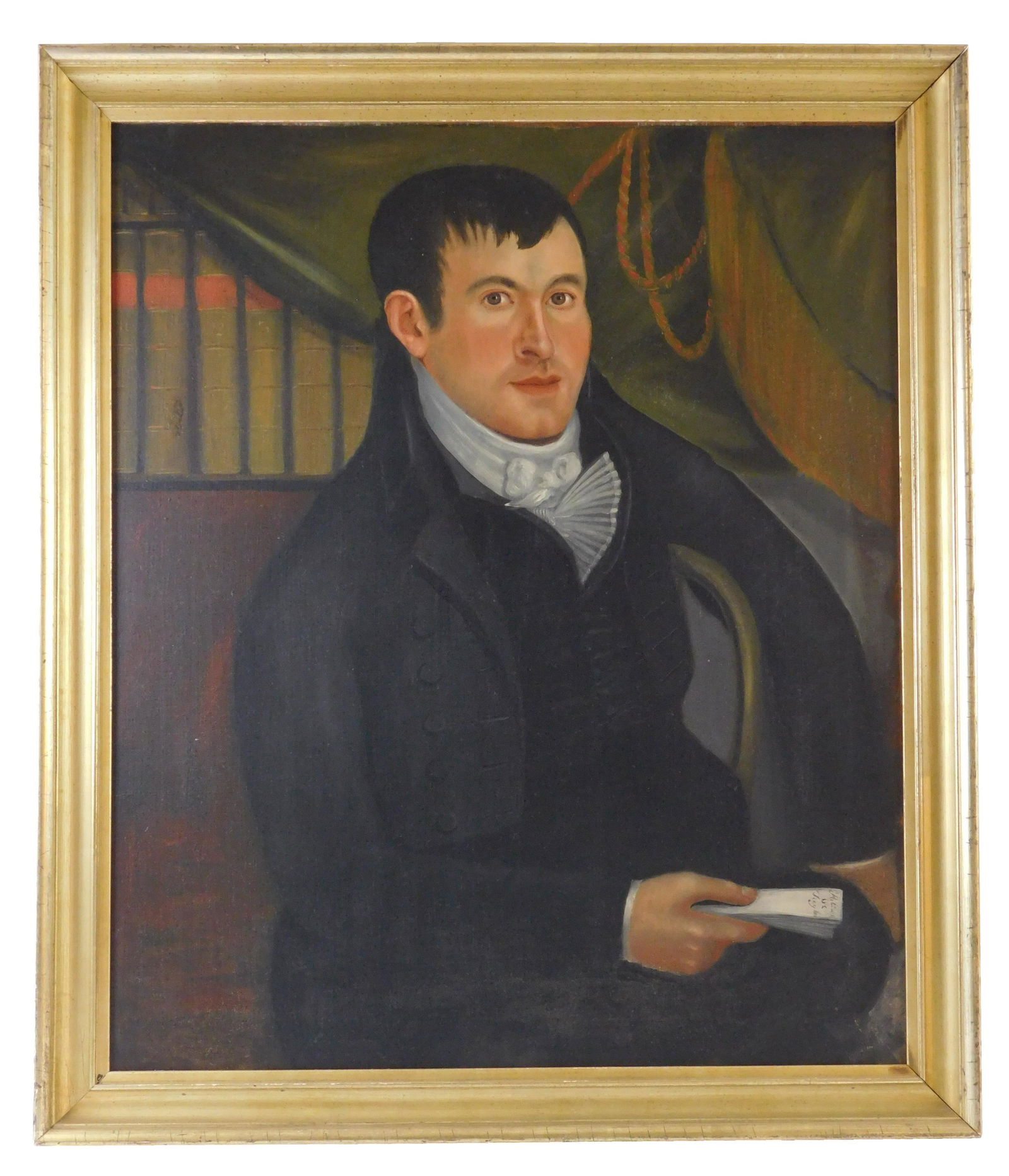 19th C. oil on canvas, portrait of gentleman, sitter (1 of 7)