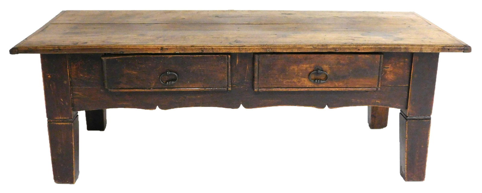 19th C. table, Continental, reduced height for use as (1 of 4)