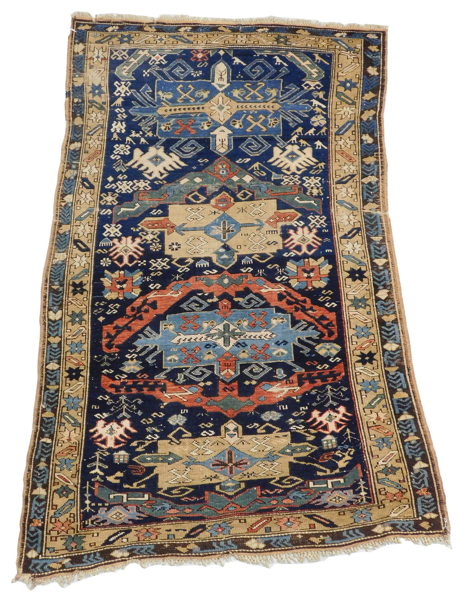 RUG: Antique Caucasian Derbent, 3'4" x 5'11", classic (1 of 6)