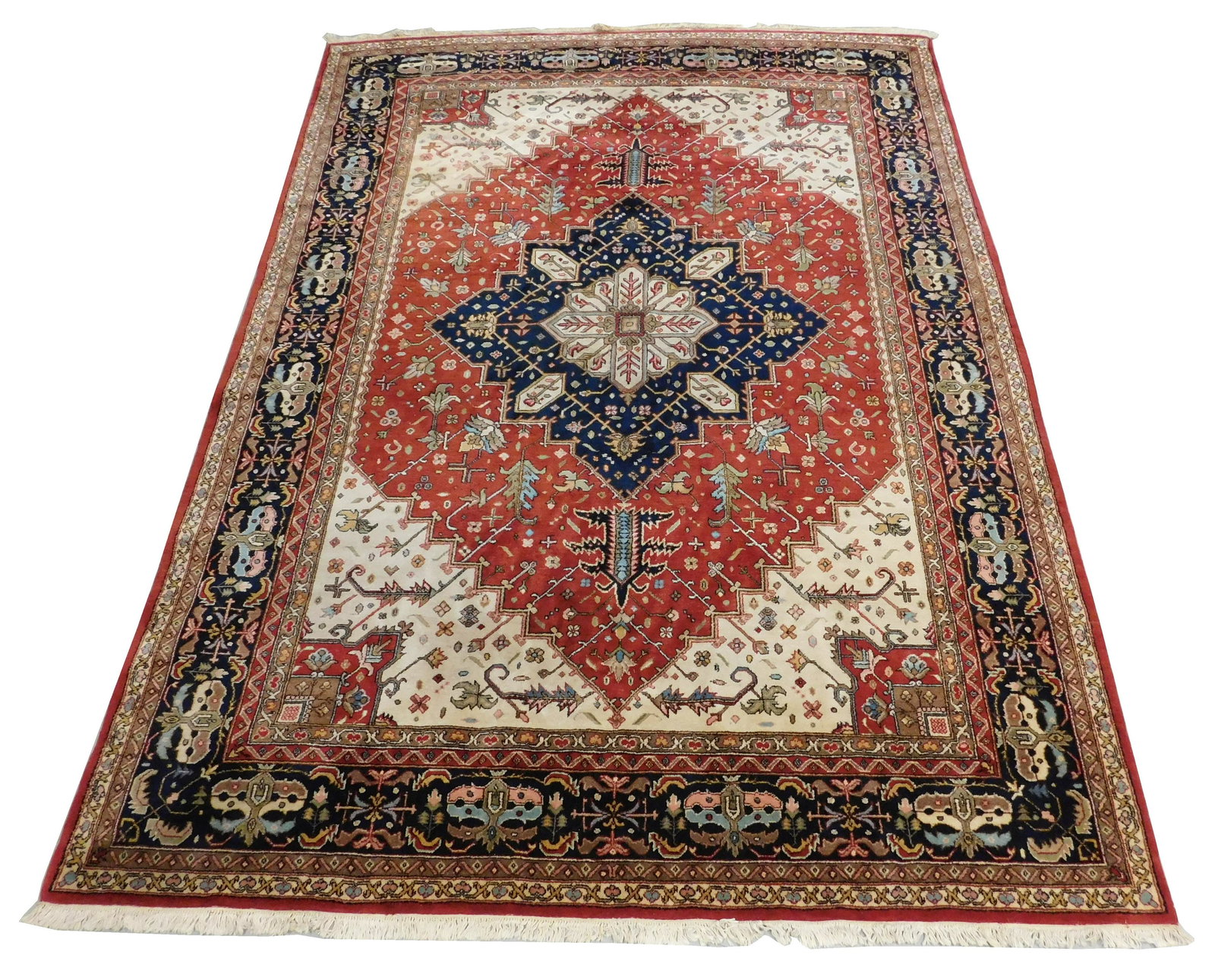 RUG: Vintage Persian Heriz design, 8' x 10" x 11' 11", (1 of 4)