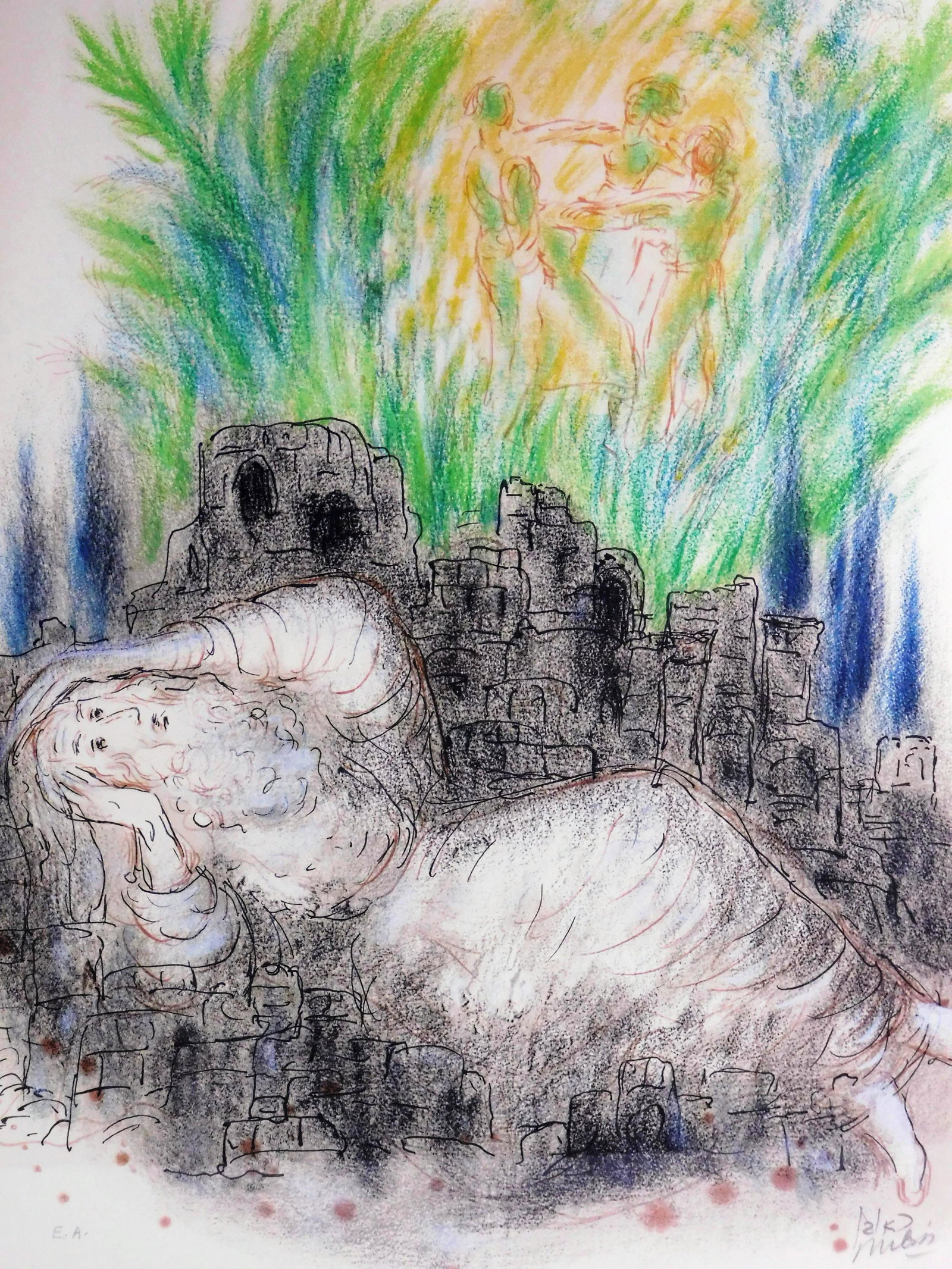 In the manner of Marc Chagall (Russian-French, 1887- (1 of 5)