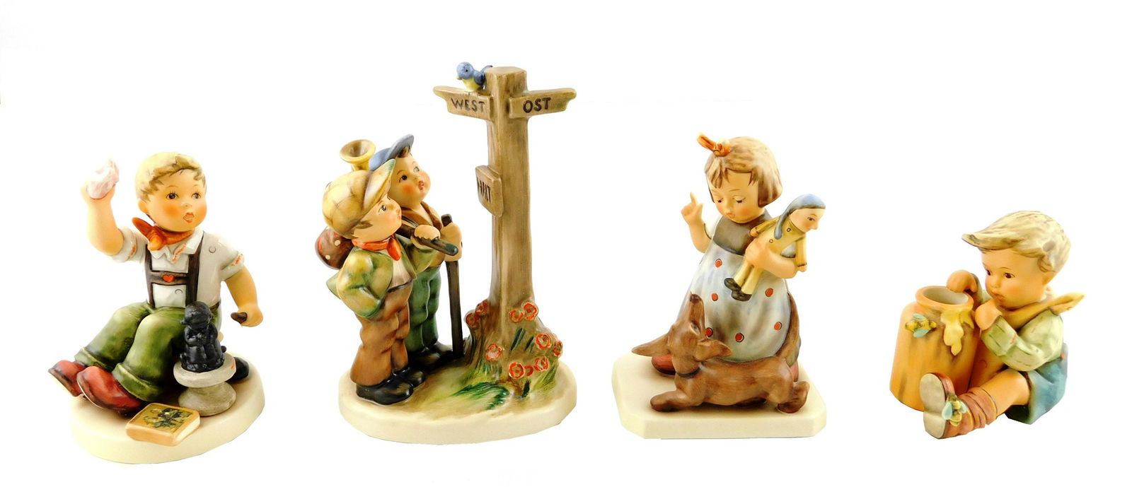 Hummels, four pieces, all with original boxes, (1 of 2)