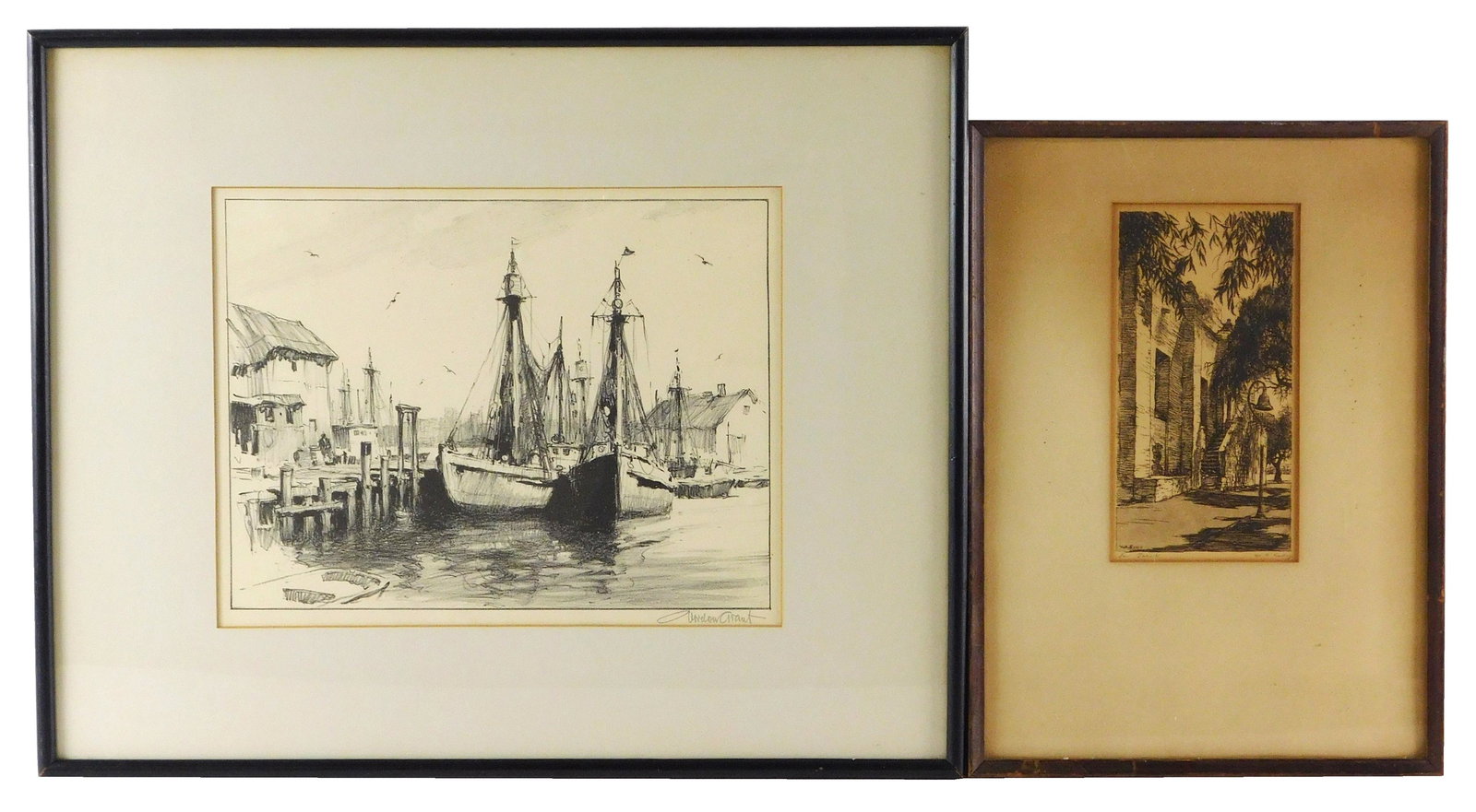 Two framed American prints: Gordon Hope Grant (United (1 of 6)