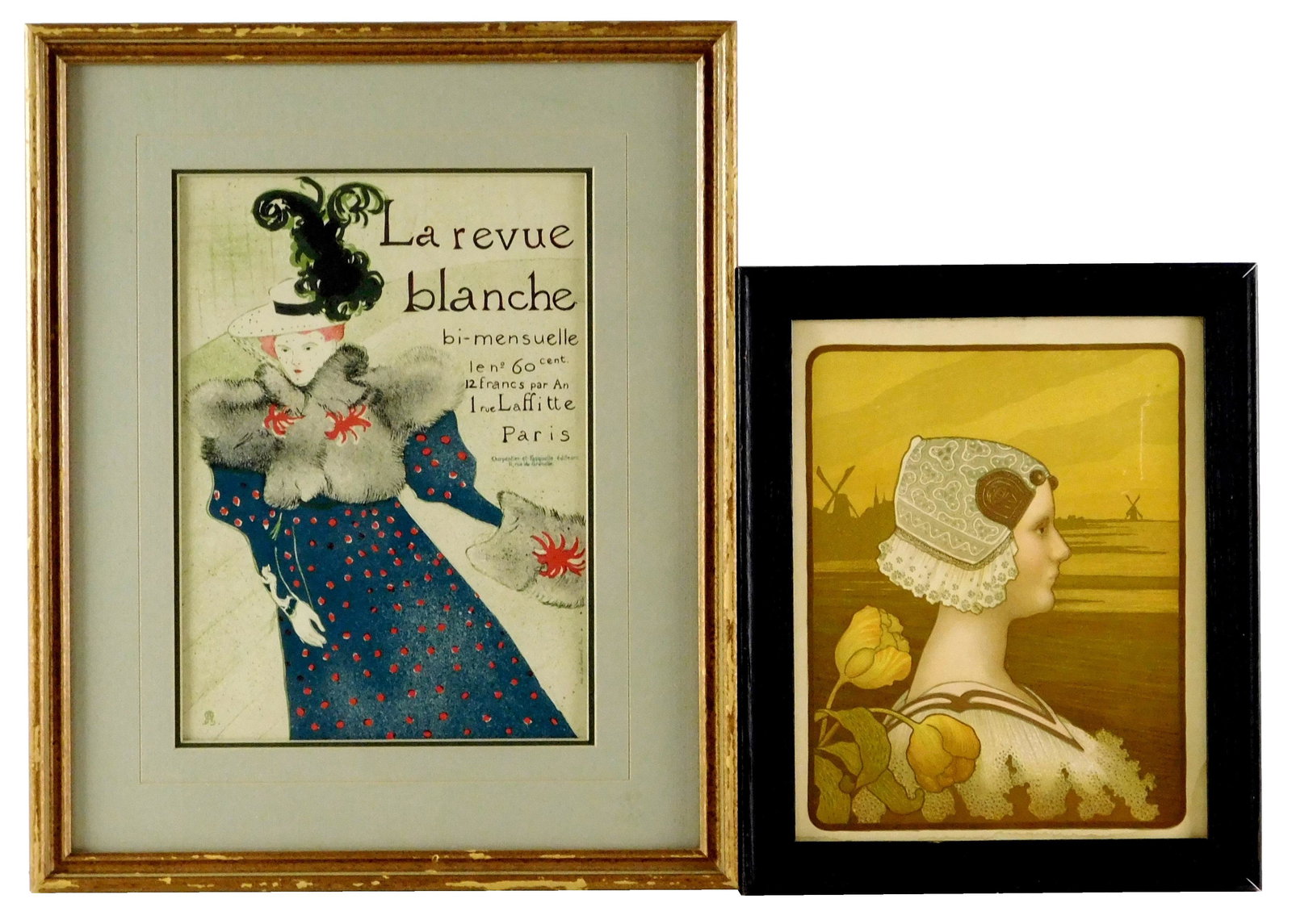 Two framed lithographs: Henri de Toulouse-Lautrec (1 of 9)