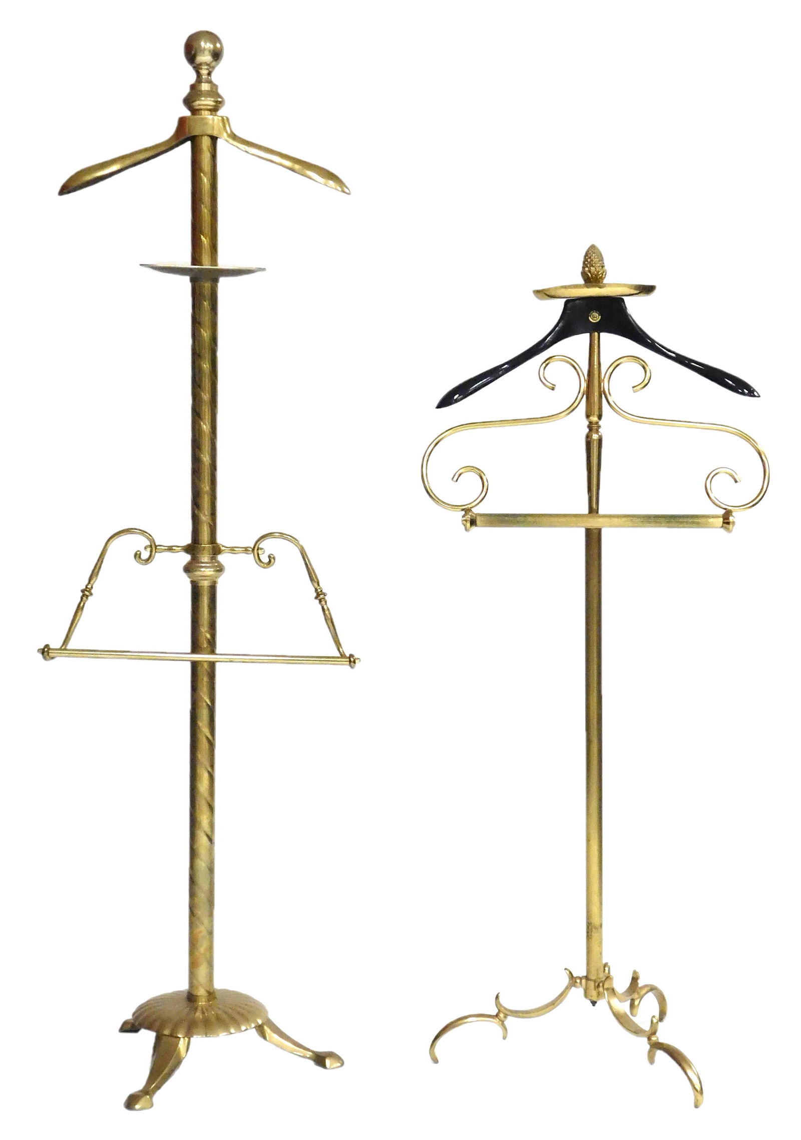 Fratelli Reguitti, etc., two suit valets, mid-century, brass, details include: smaller by Fratelli (1 of 1)