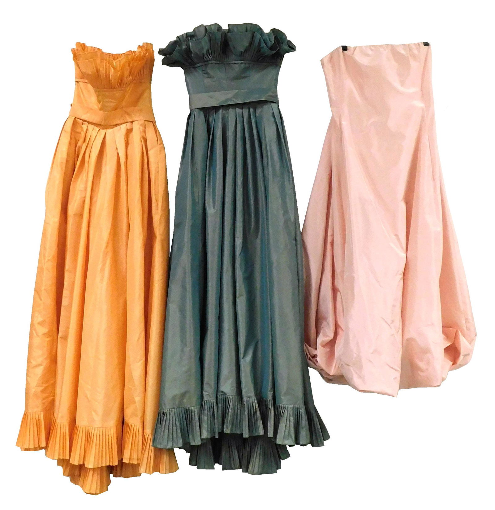 VINTAGE CLOTHING: Three semi formal dresses, c. 1980's, including two same style floor length Victor (1 of 3)