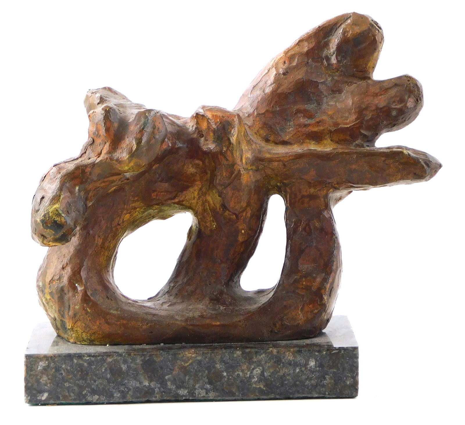 After Jacques Lipchitz (Lithuanian / French, 1891-1973), "Sketch of Benediction", abstract patinated (1 of 4)