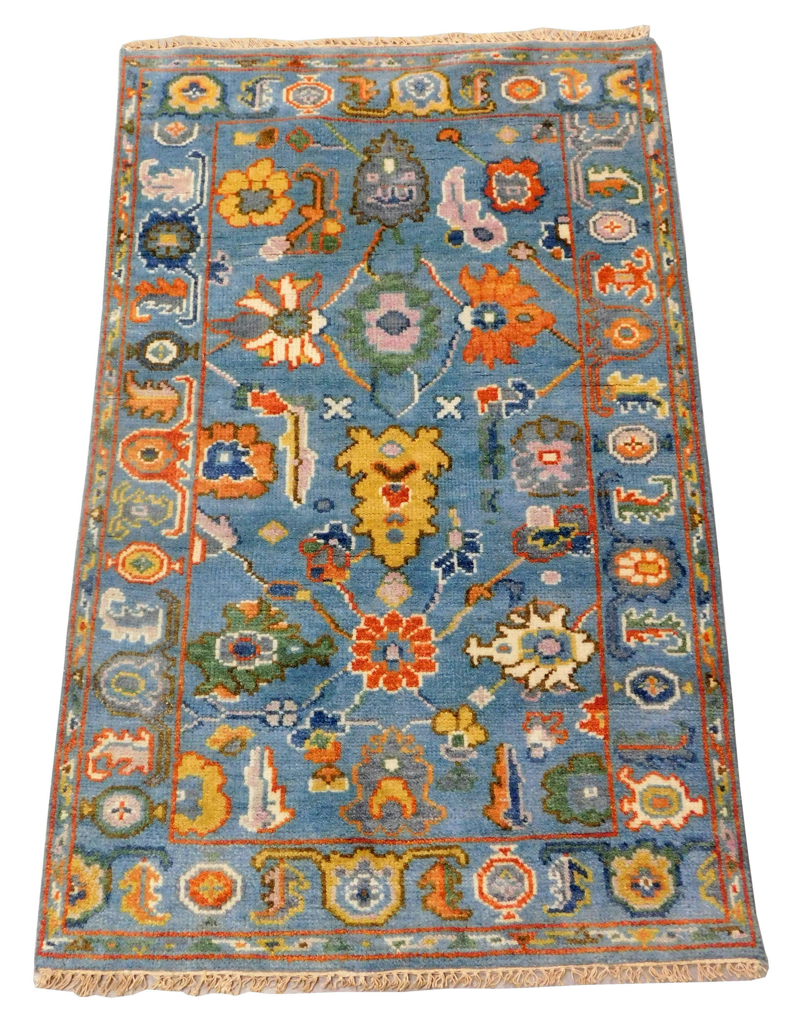 RUG: Laristan Sultanabad, 3' x 5', hand-woven, 100% wool, classic design, light wear consistent with (1 of 4)