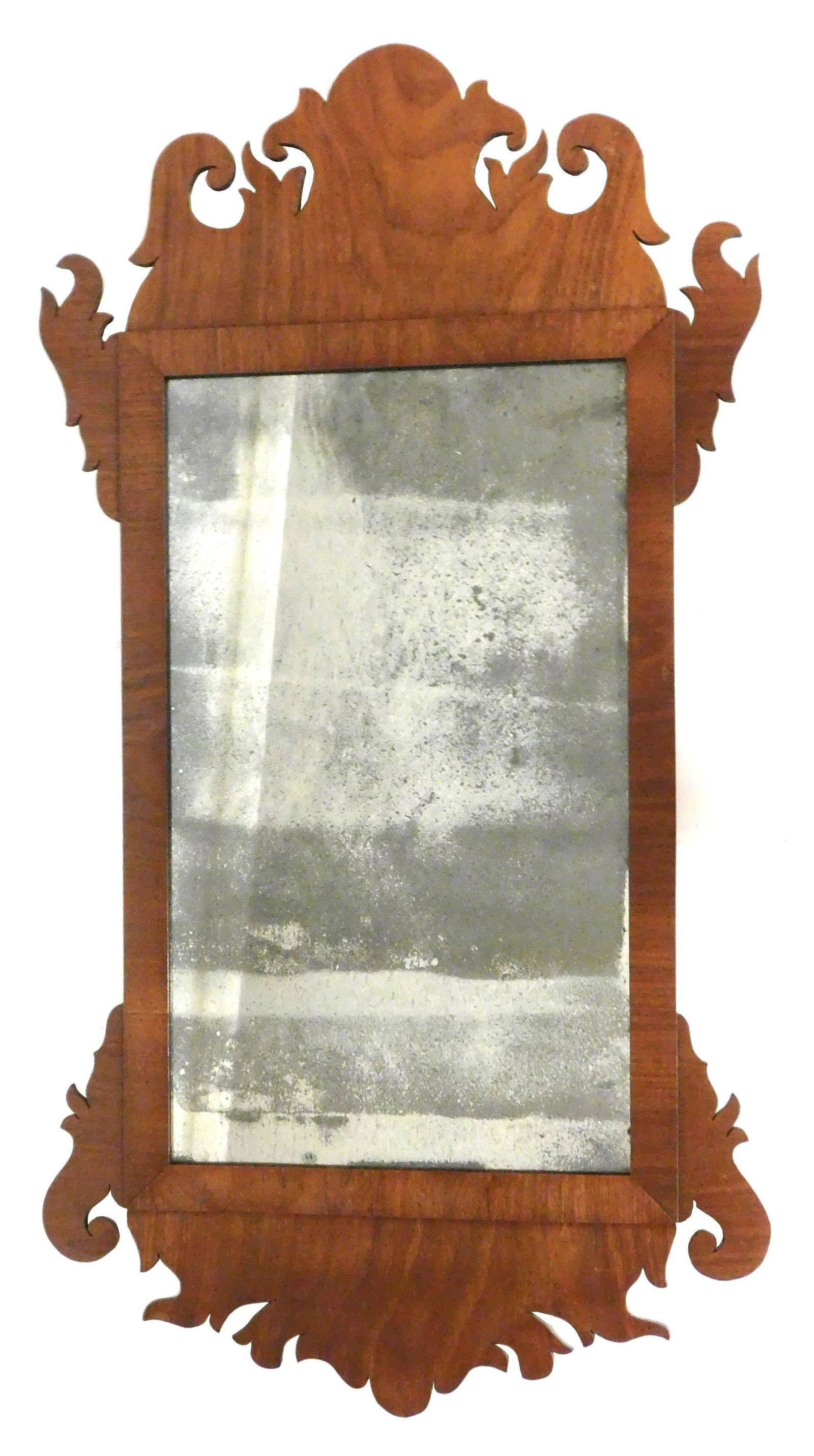Chippendale style wall mirror, English, cut-out and scrolled work applied to a molded rectangular (1 of 2)